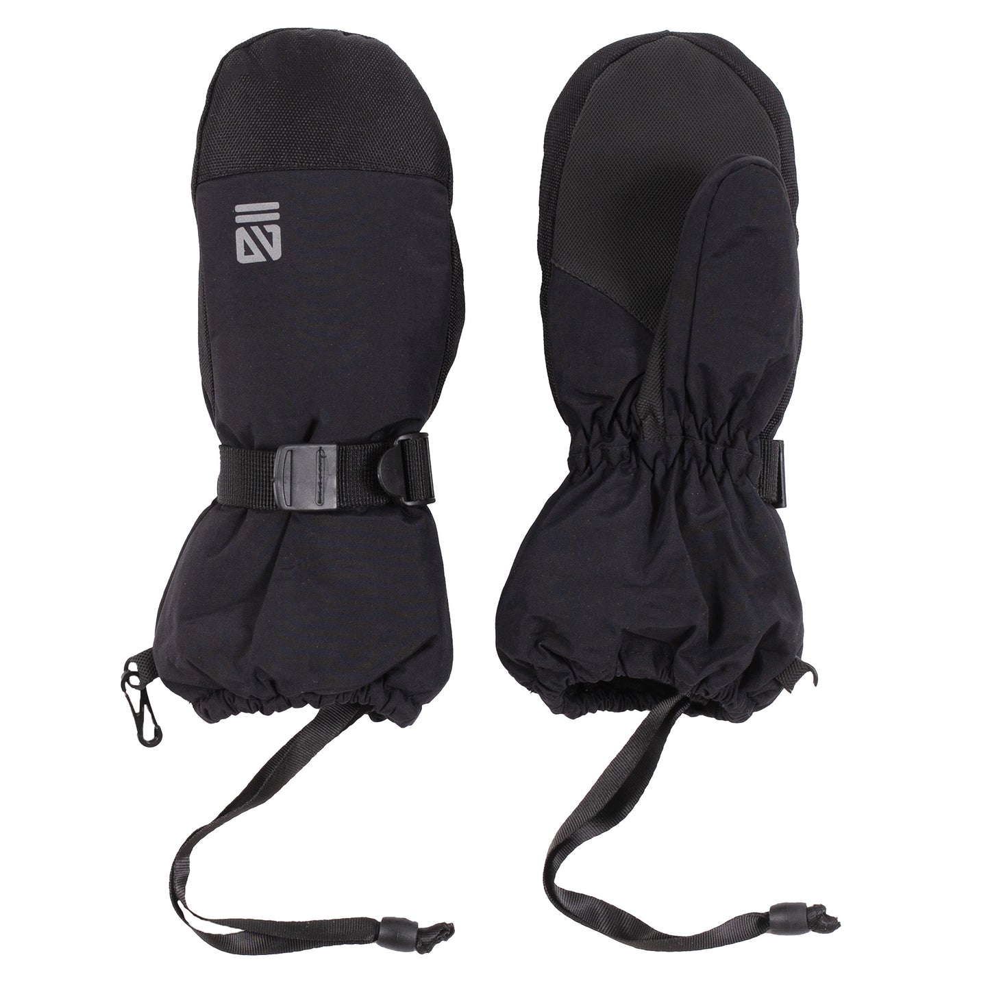 Unisex Black Baby Mittens