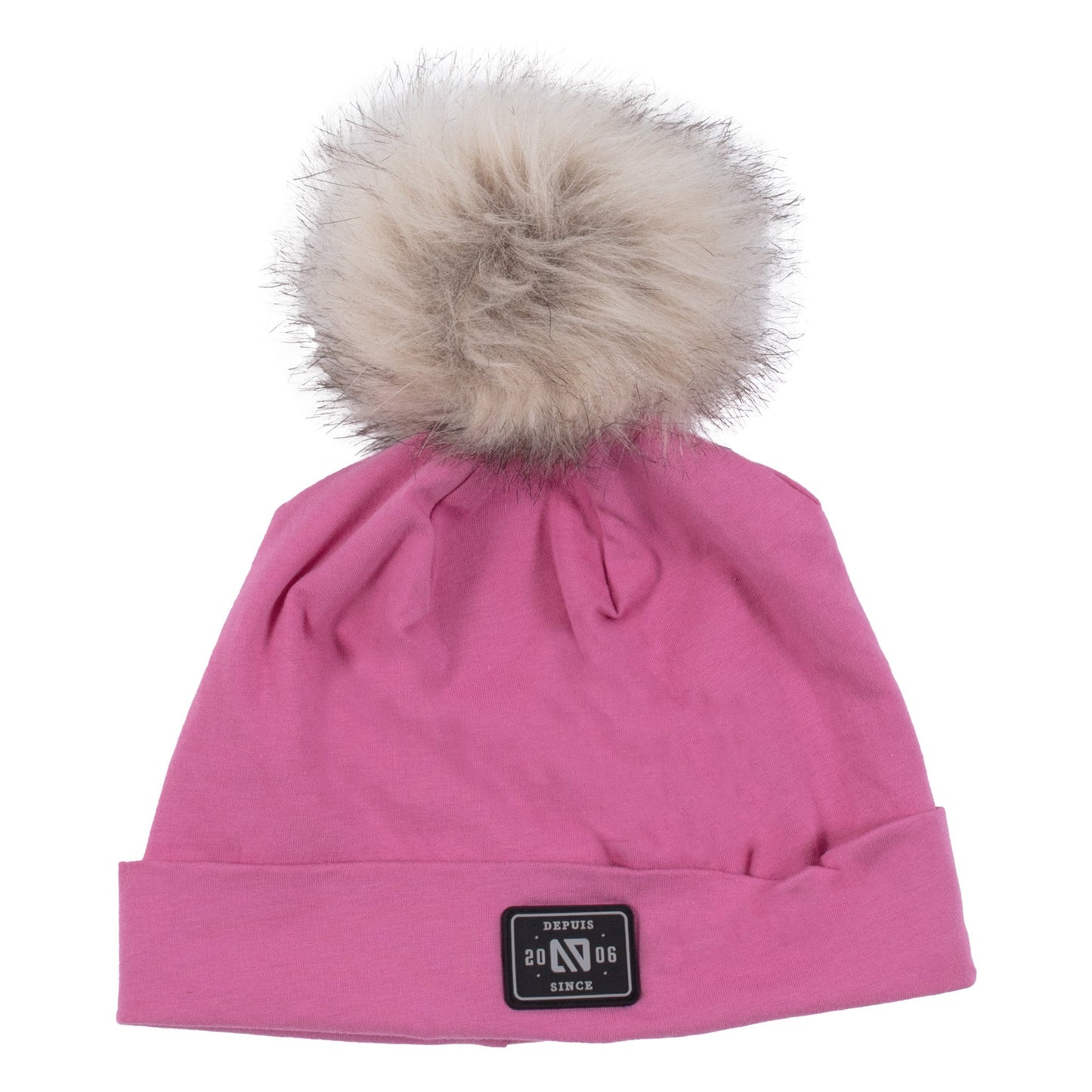 Girls' Microfleece Lined Jersey Beanie Pink