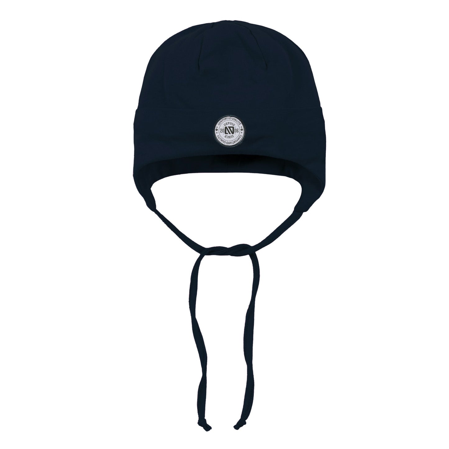 Unisex Baby Jersey Beanie with Ears Navy