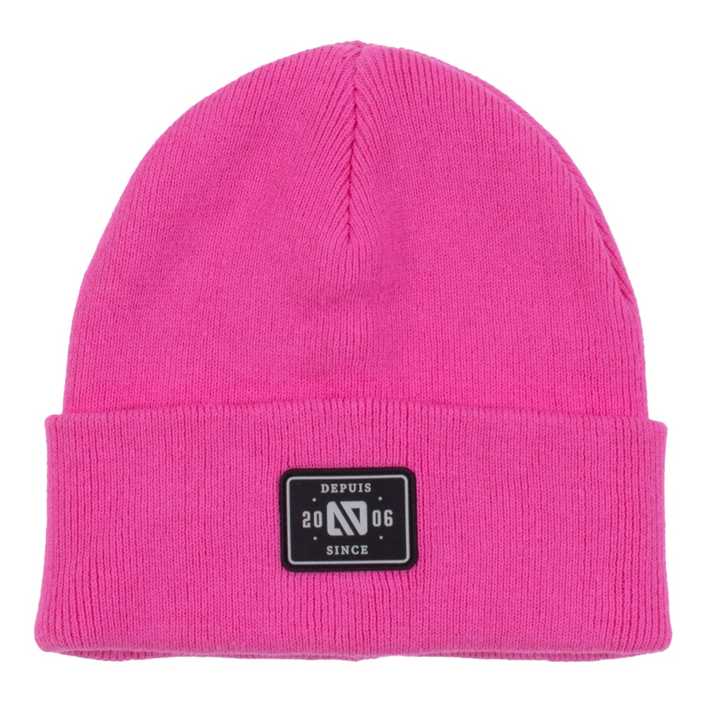 Unisex Pink Knit Beanie