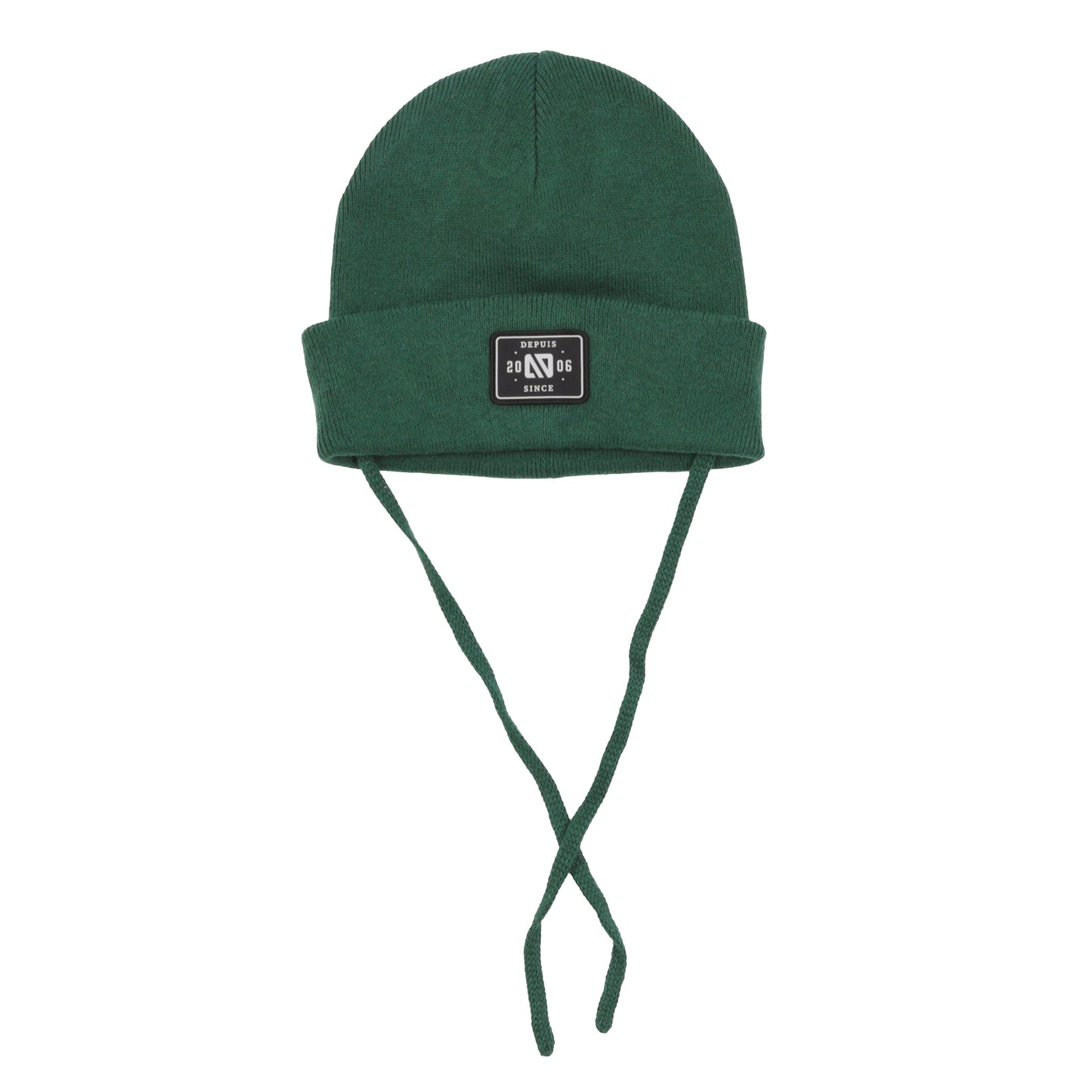 Tuque en tricot avec cordons Unisexe Forêt