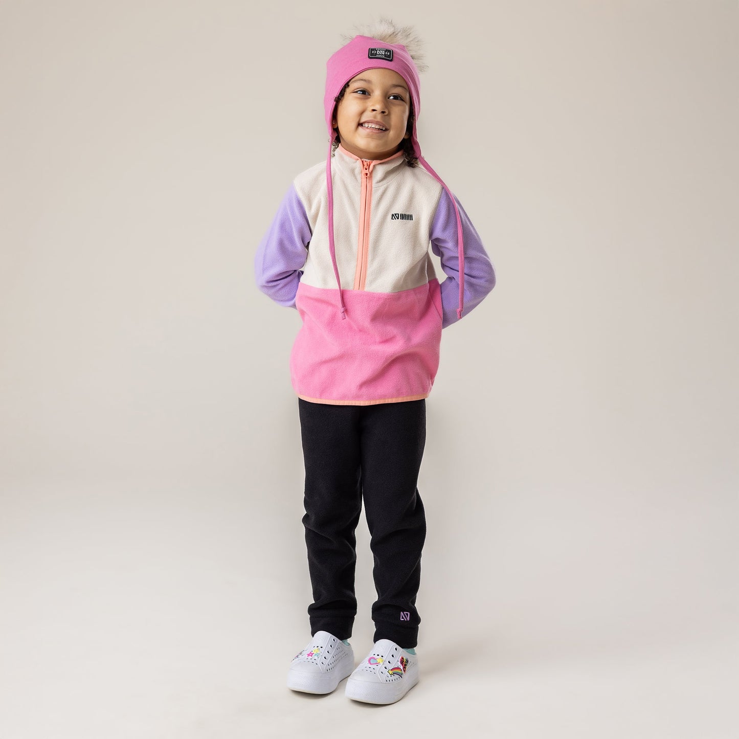 Couche de base deux pièces en micropolaire Filles Lilas