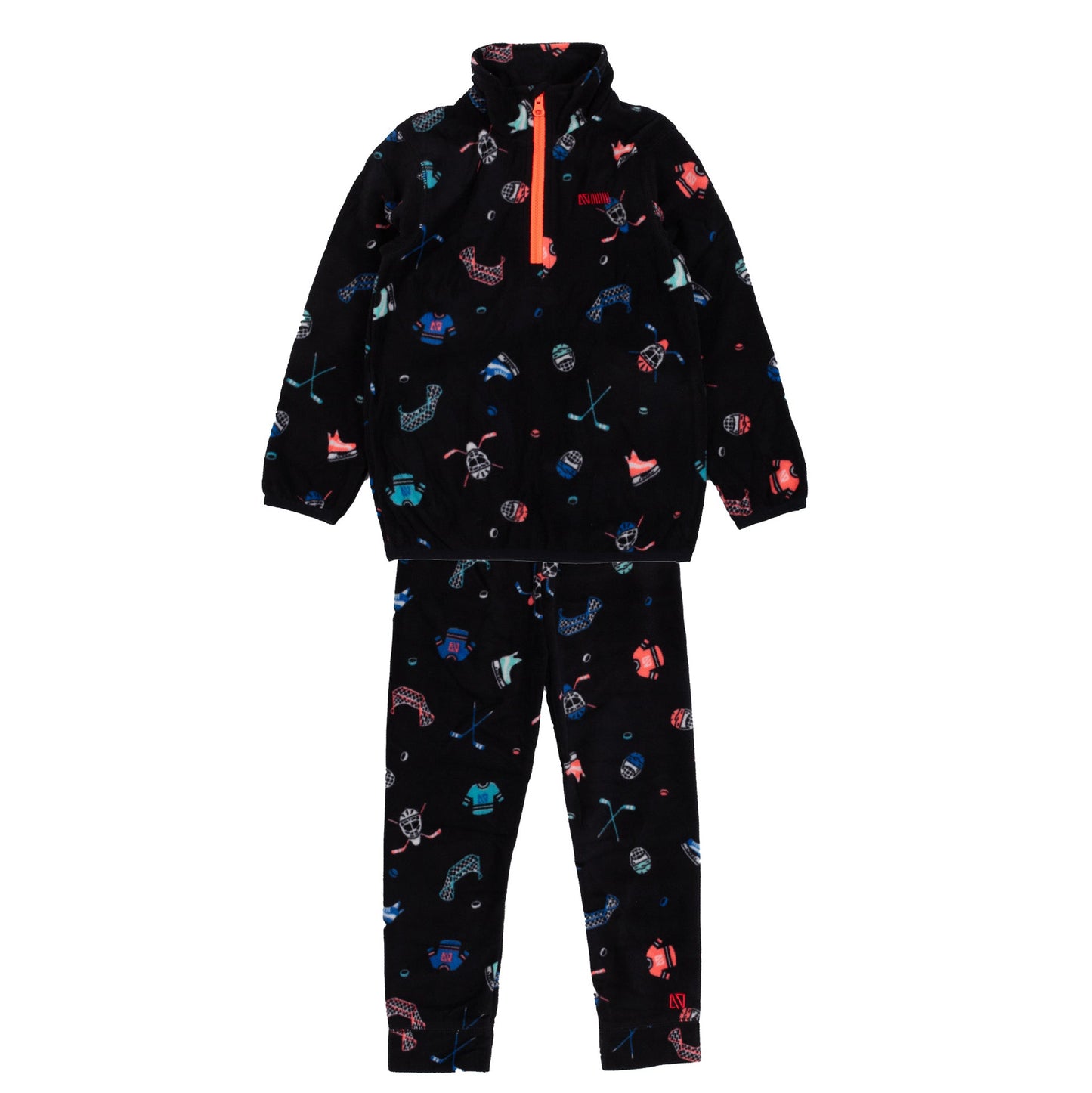 Boys' Two-Piece Microfleece Base Layer Black