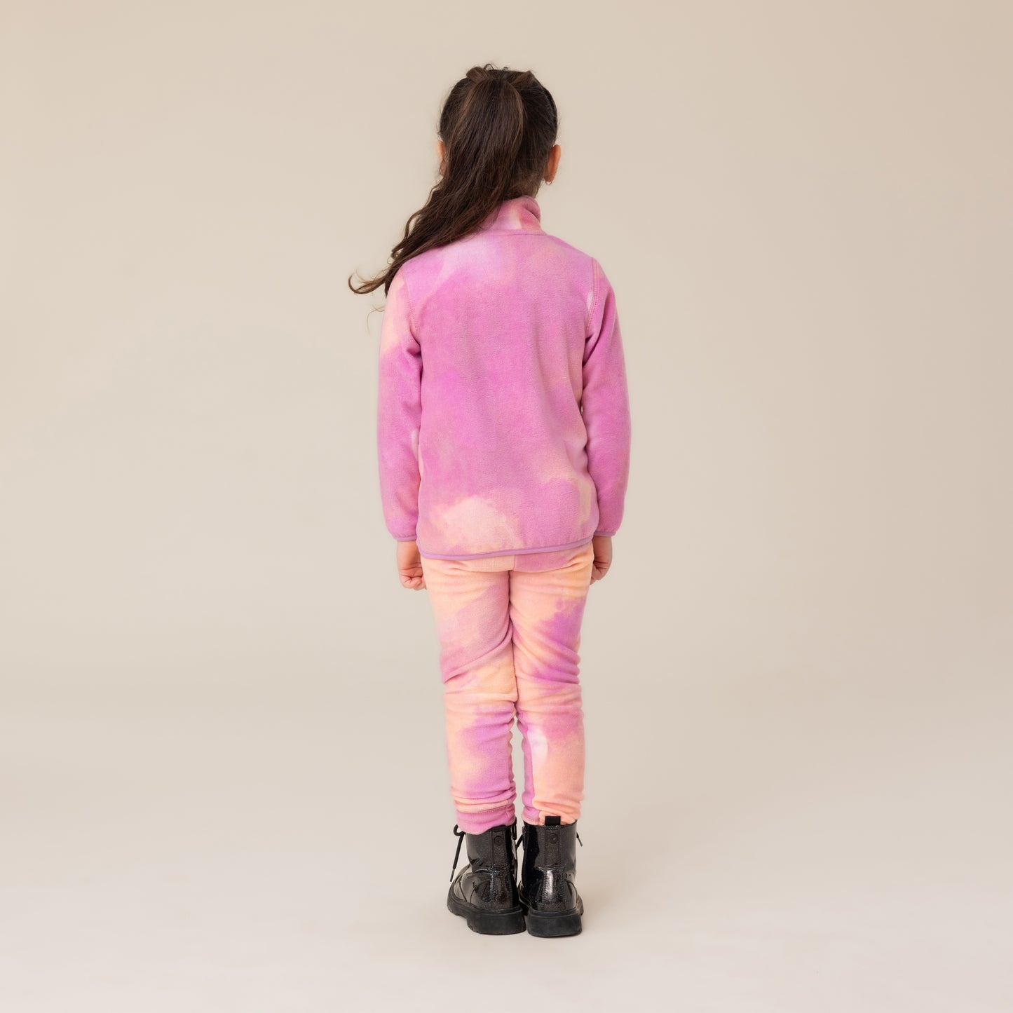 Couche de base deux pièces en micropolaire Filles Rose