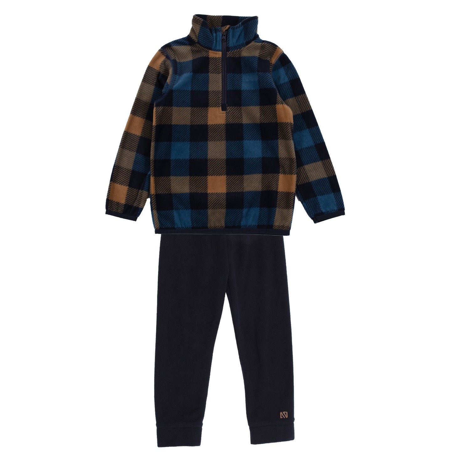 Boys' Navy Microfleece Two-Piece Base Layer