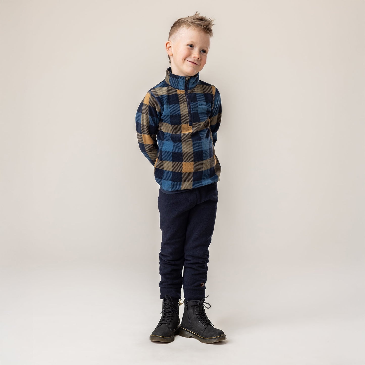 Boys' Navy Microfleece Two-Piece Base Layer