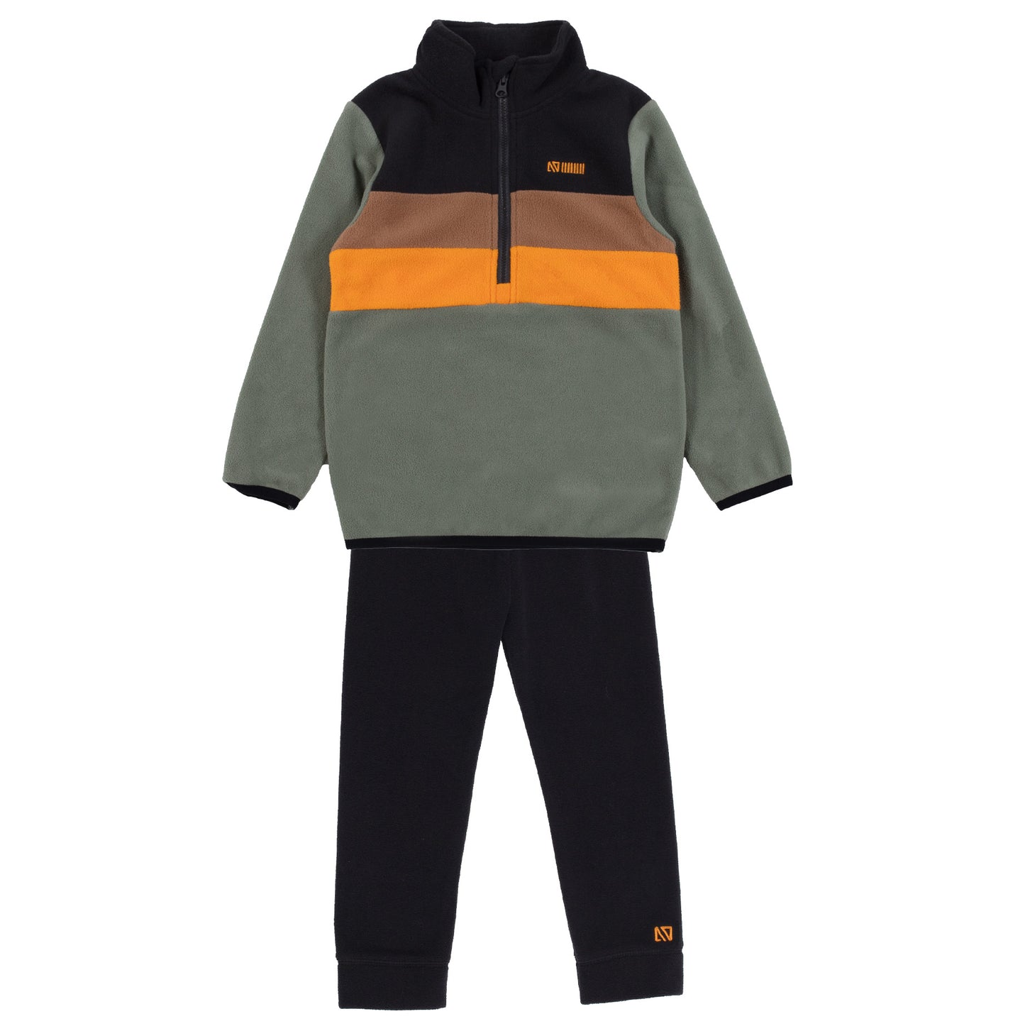 Boys' Green Microfleece Two-Piece Base Layer