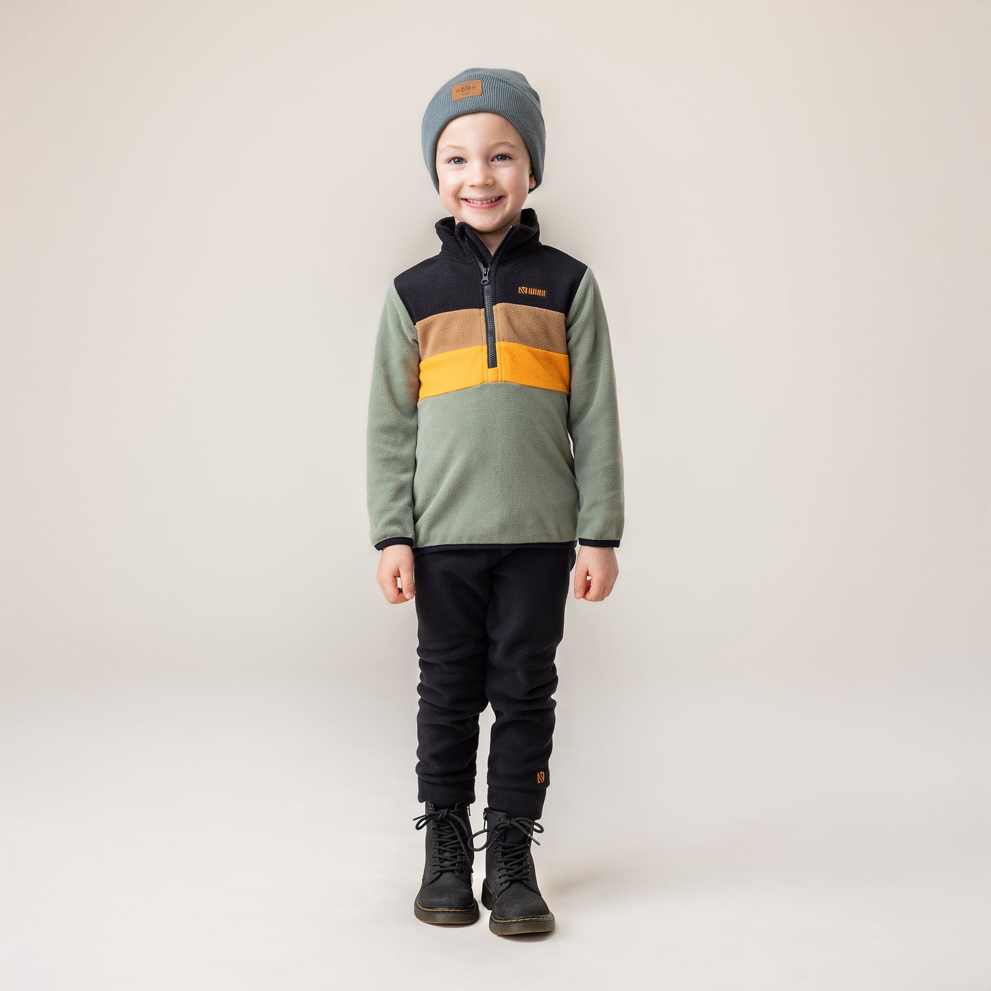 Boys' Green Microfleece Two-Piece Base Layer