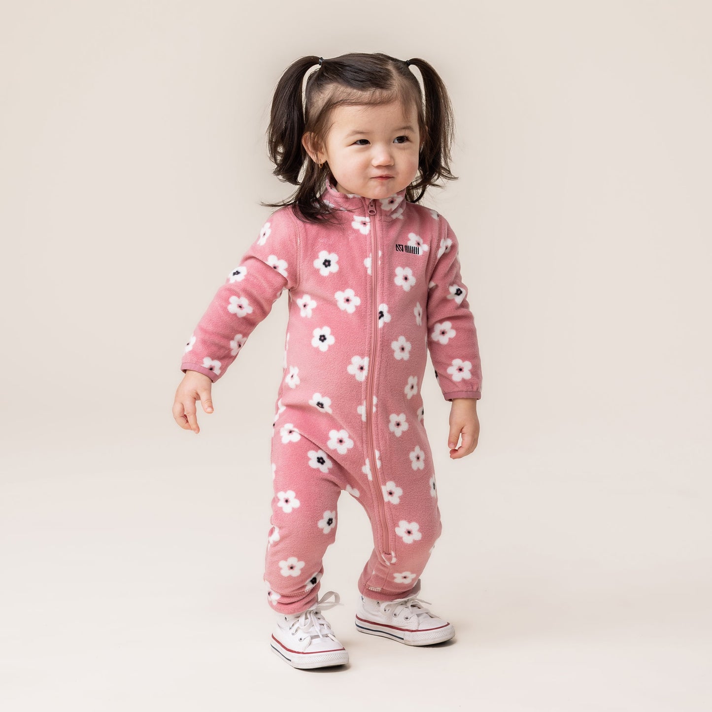 Couche de base une pièce en micropolaire bébé Bébé Fille Rose