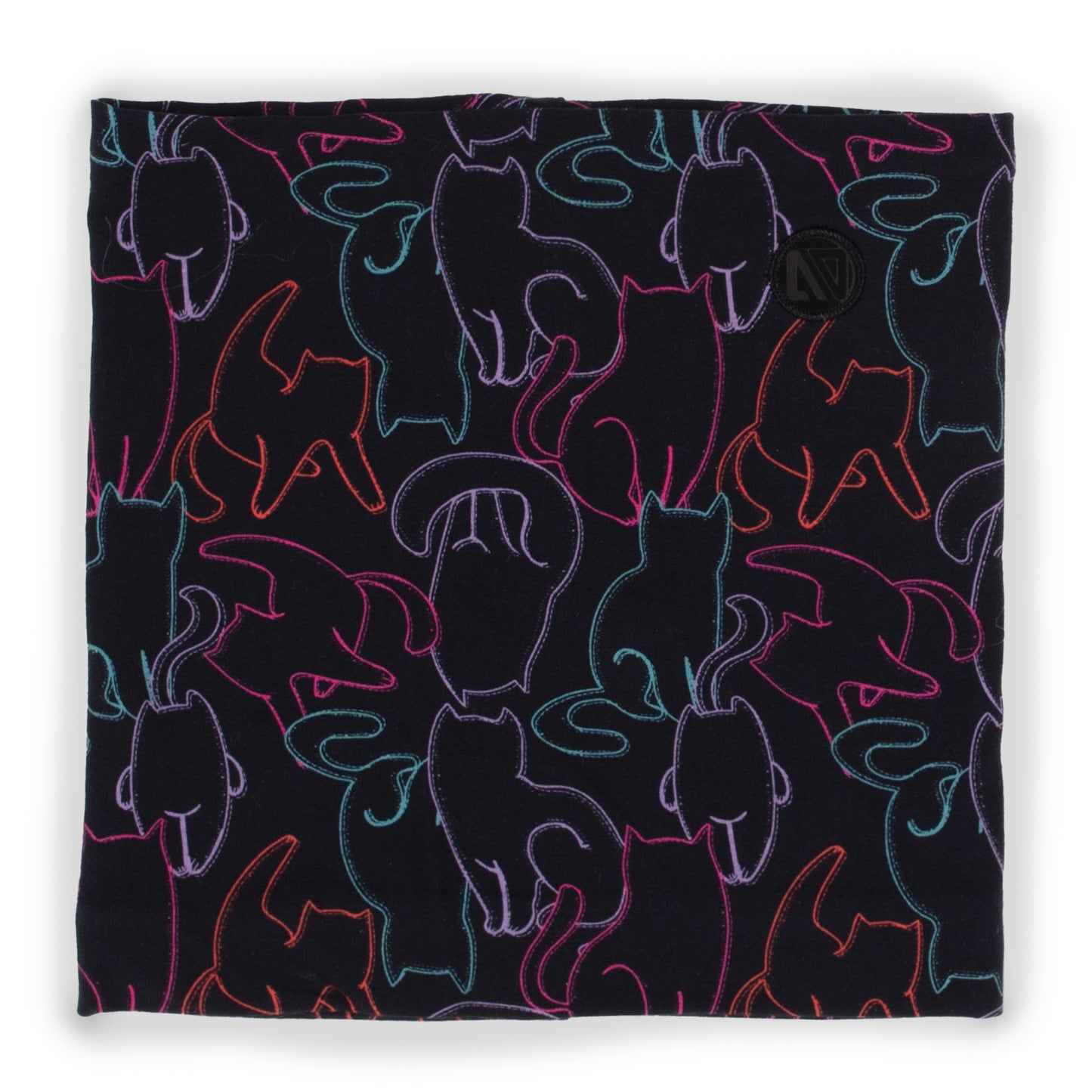 Cache-cou en jersey doublé en micropolaire Filles Noir