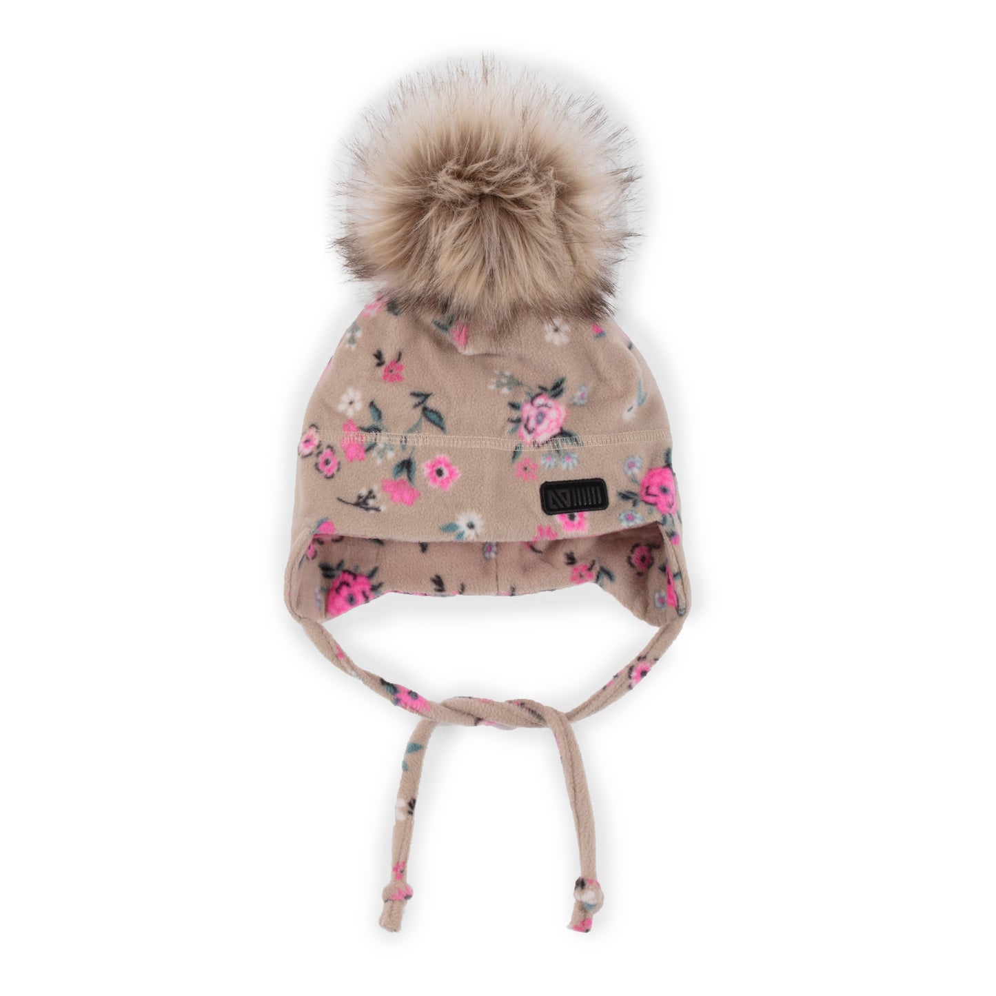 Tuque en micropolaire avec oreilles bébé Bébé Fille Beige