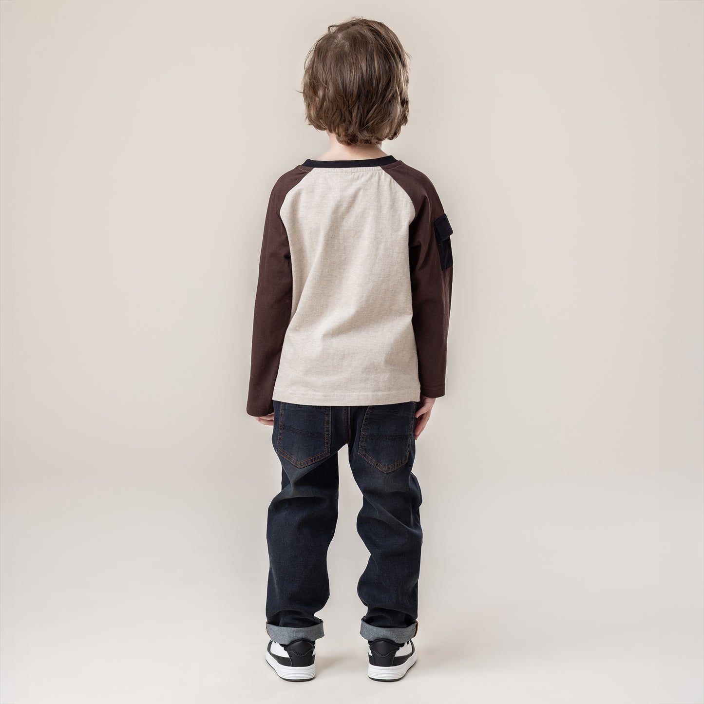 T-shirt manches longues Garçons Beige