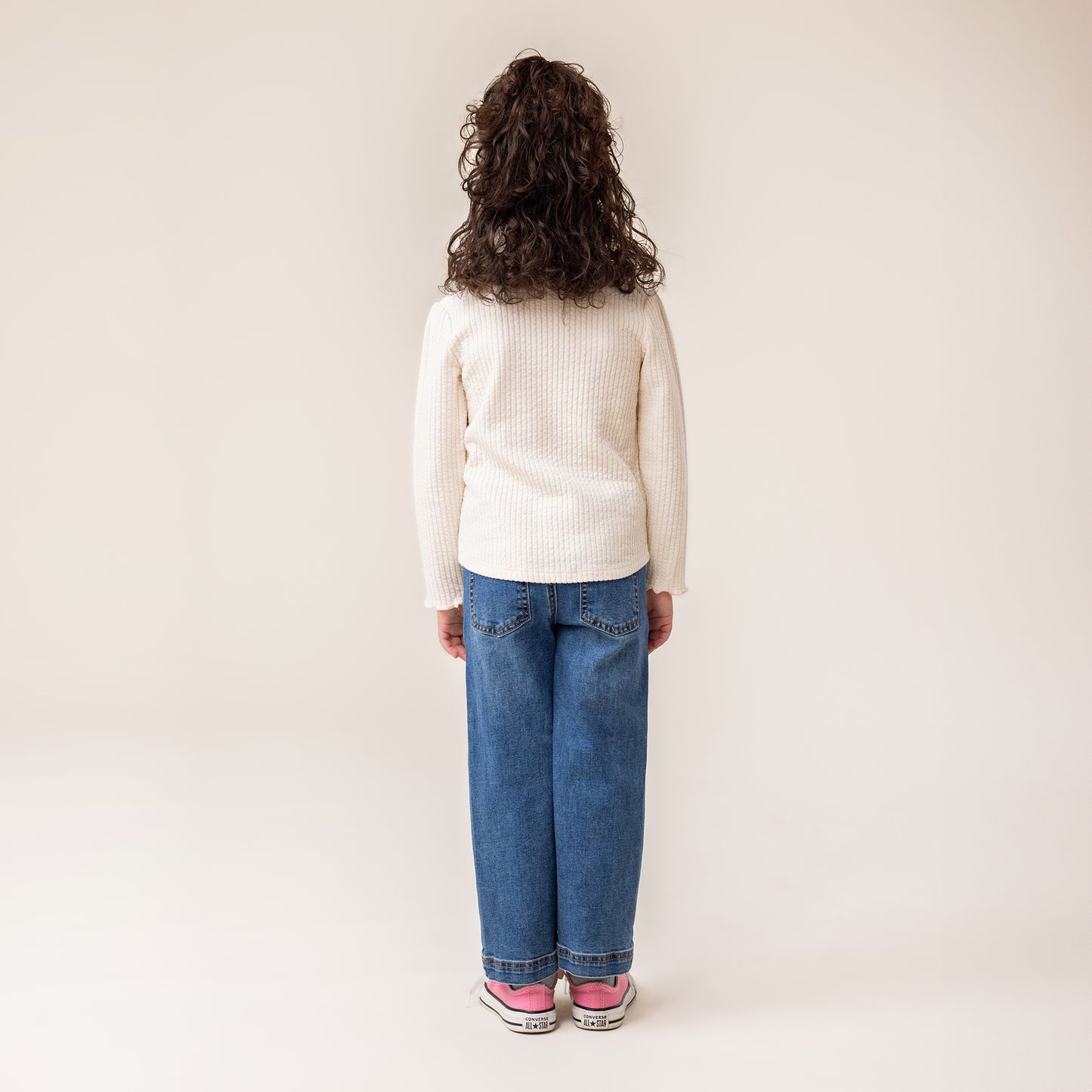 Girls' Ivory Long Sleeve T-Shirt