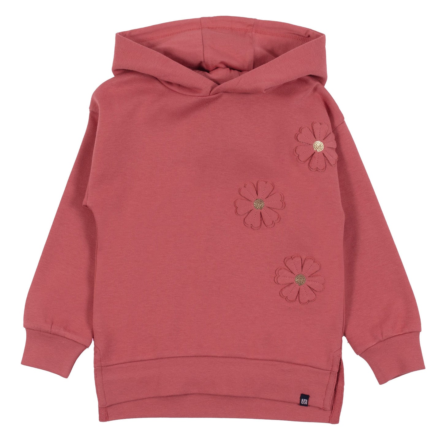 Girls Red Long Hooded Sweater