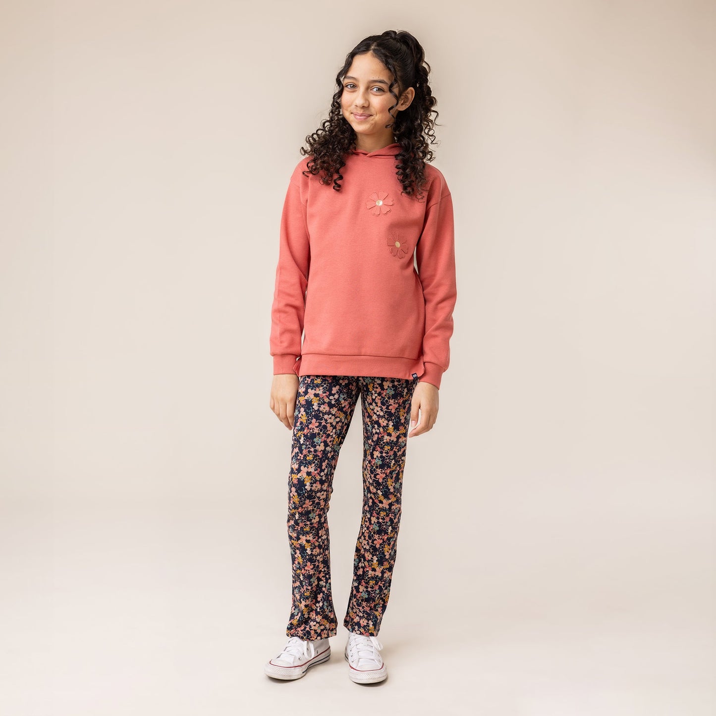 Girls Red Long Hooded Sweater