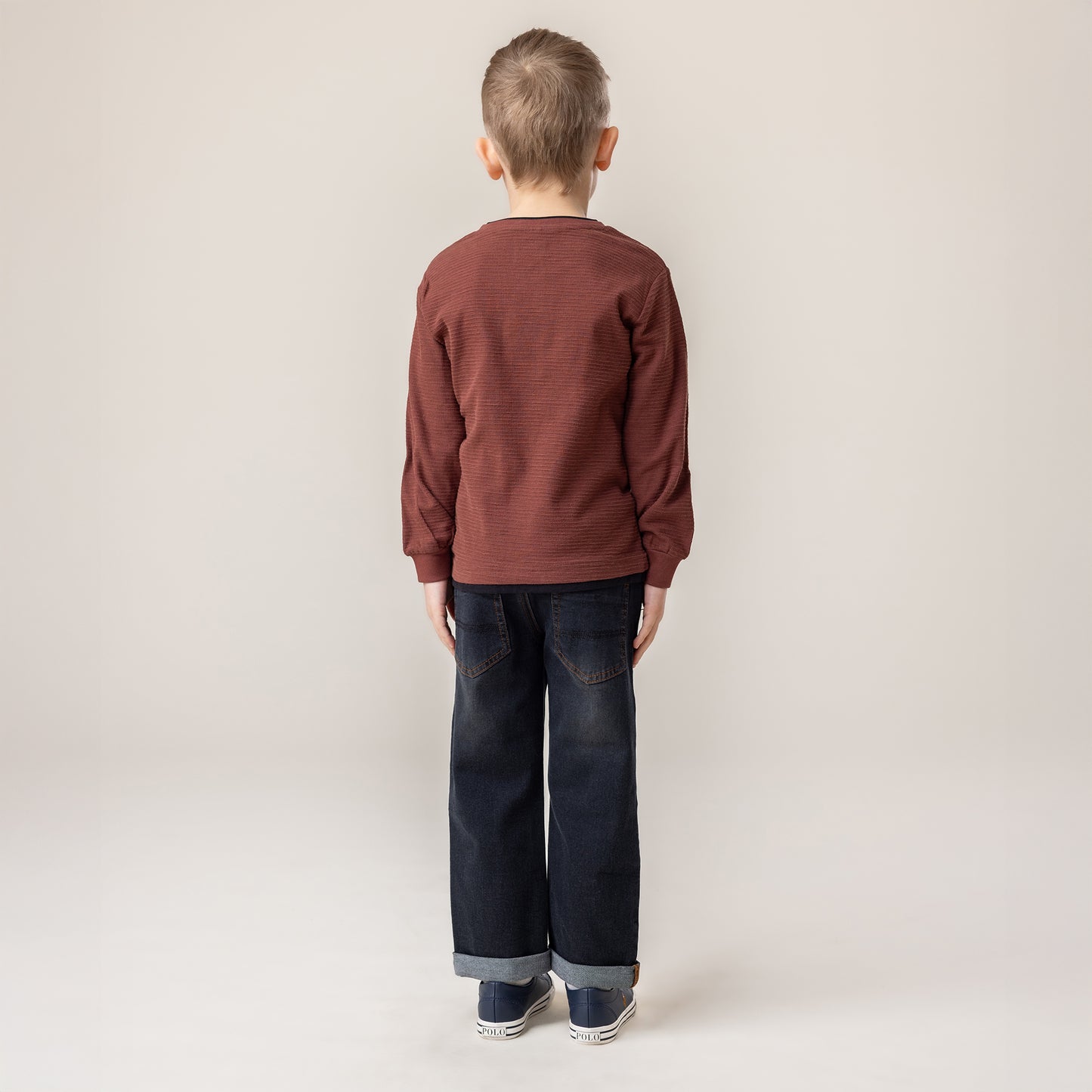 T-shirt manches longues Garçons Brun