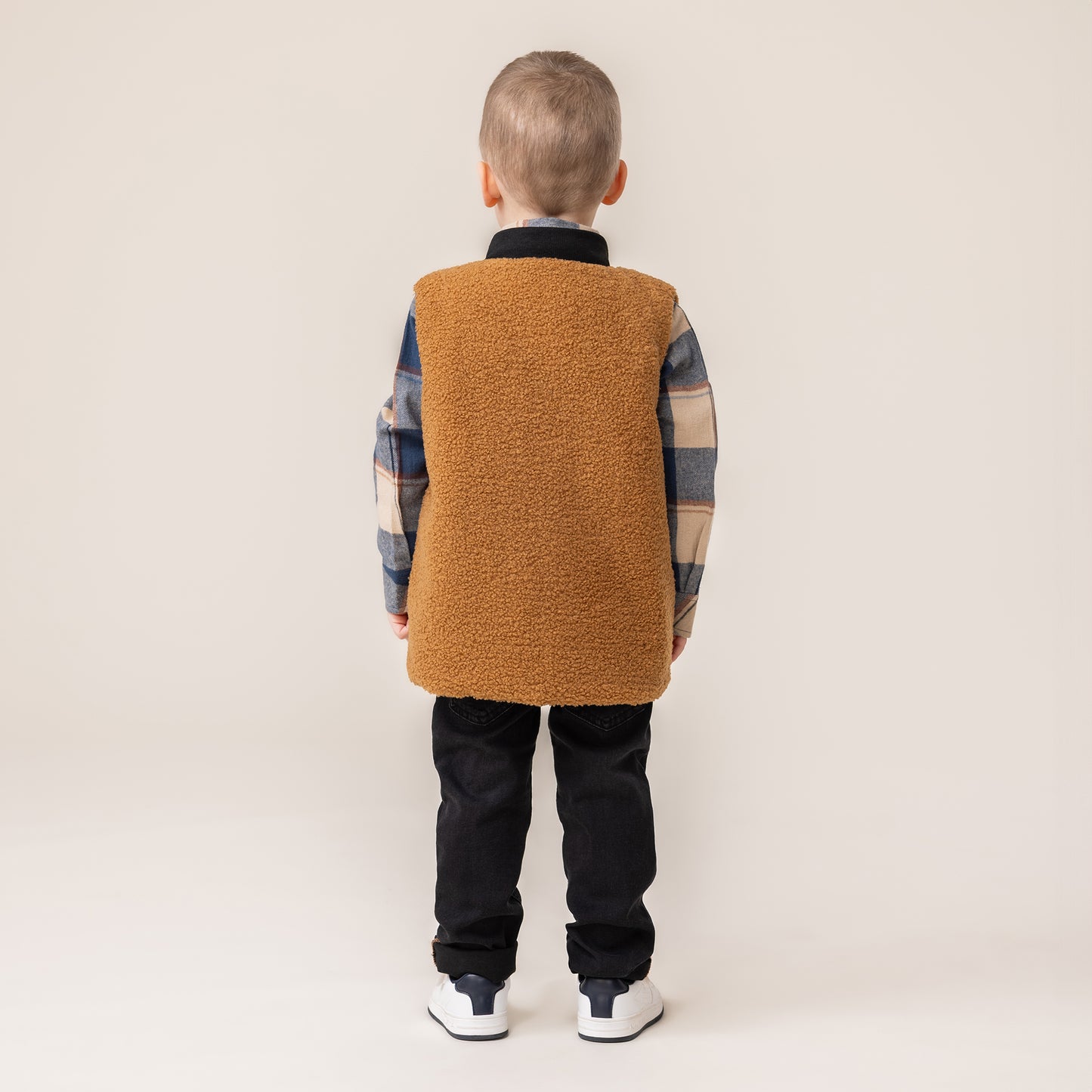 Veste matelassé réversible sans manches Garçons Noir