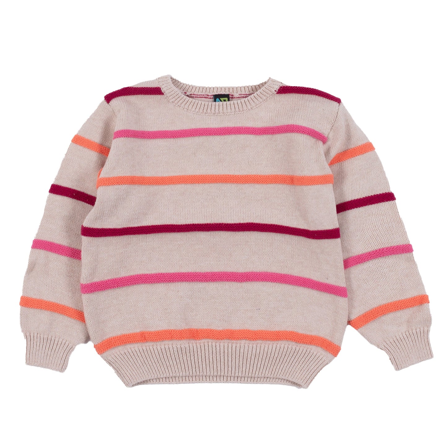 Girls' Beige Knitted Sweater