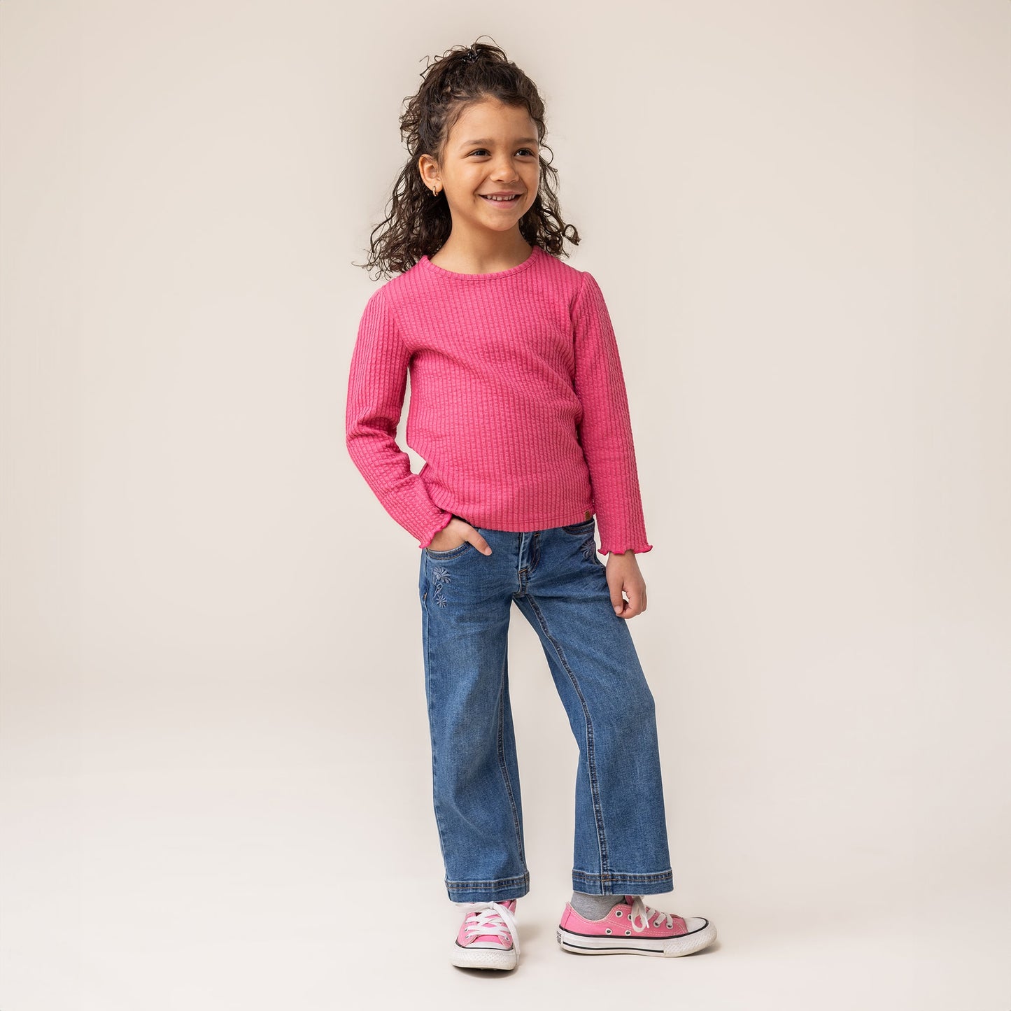 Girls' Pink Long Sleeve T-Shirt