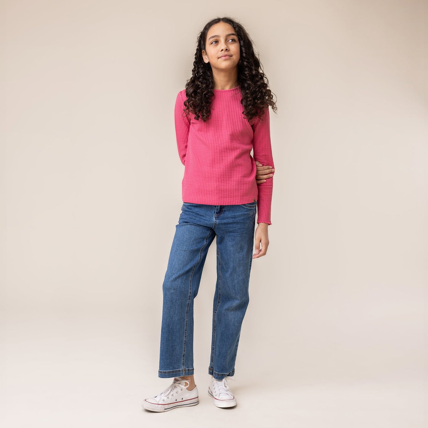 Girls' Pink Long Sleeve T-Shirt