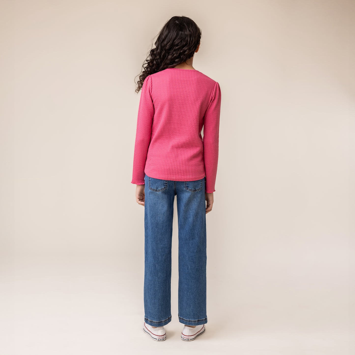Girls' Pink Long Sleeve T-Shirt