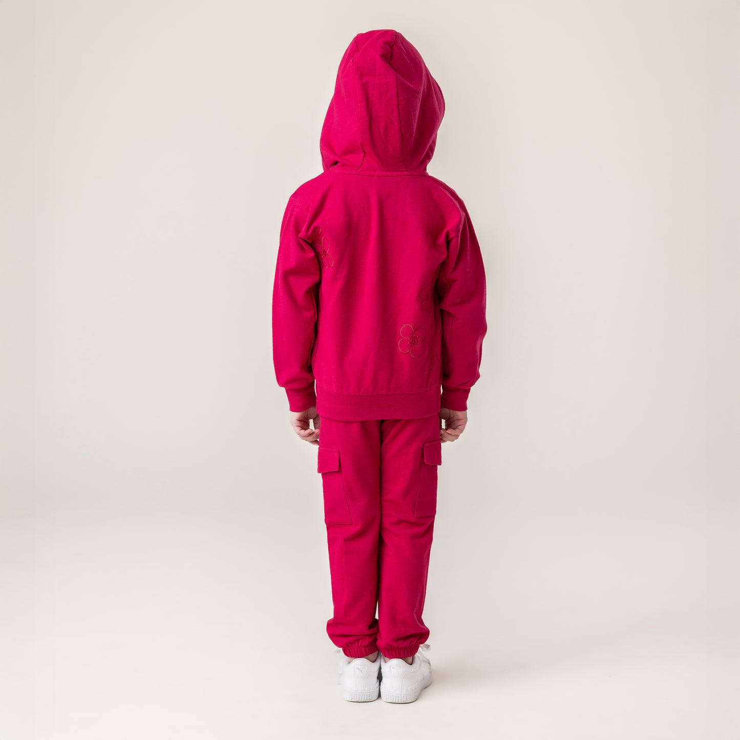 Girls Magenta Hooded Jacket