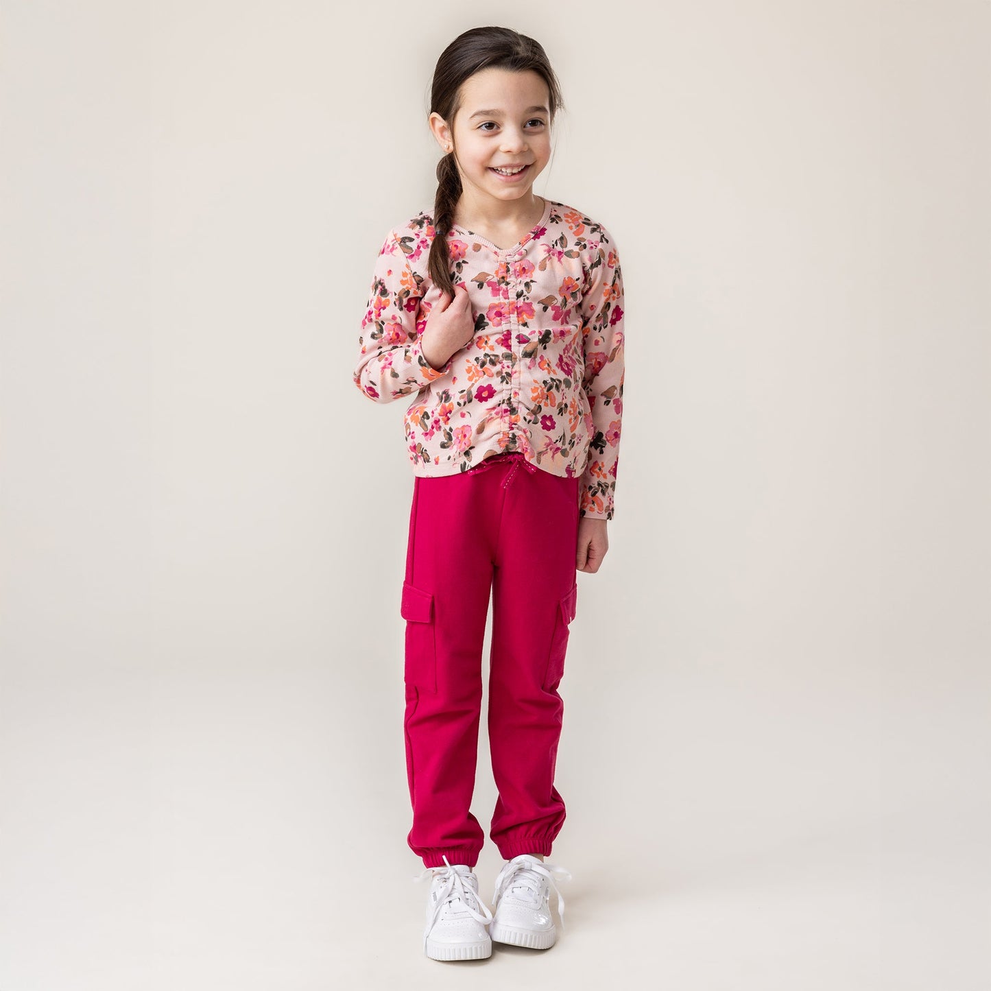 Girls' Pale Pink Long Sleeve T-Shirt