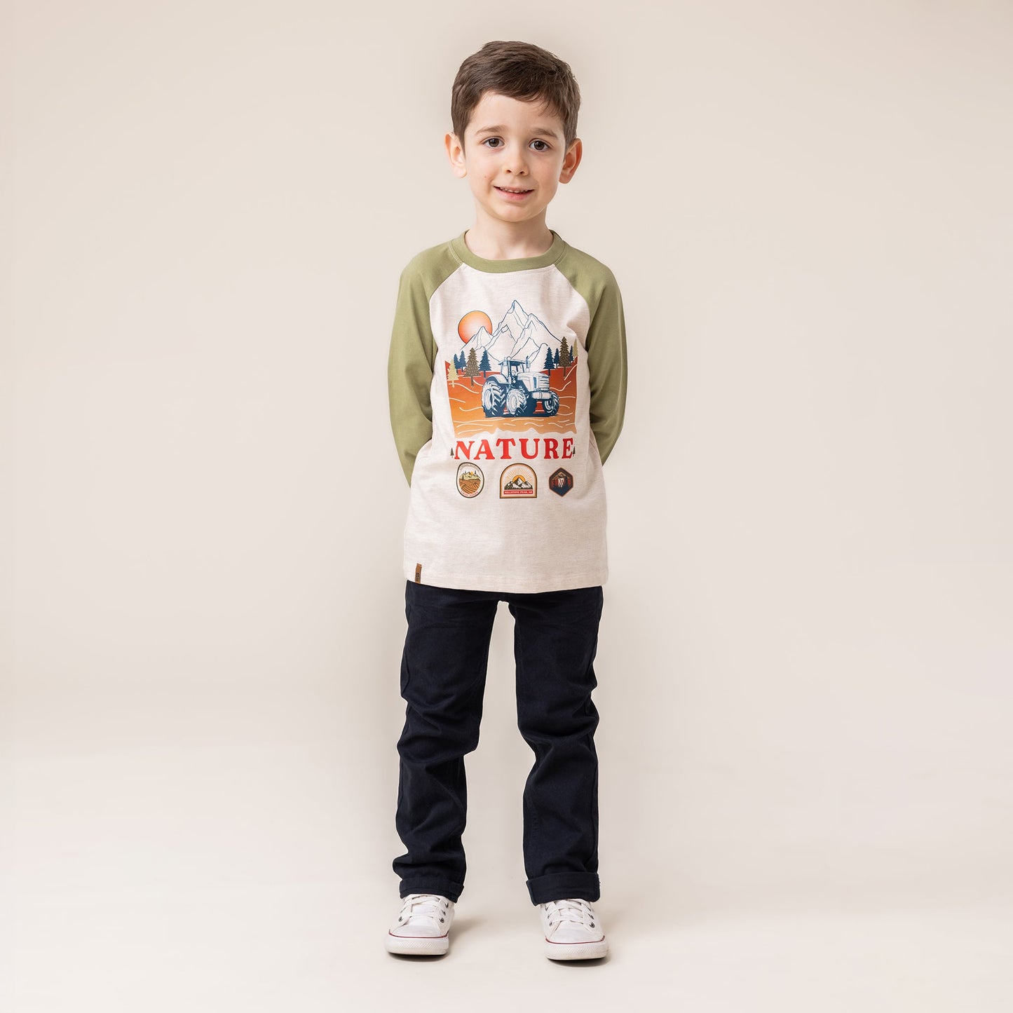 Boys' Green Long Sleeve T-Shirt