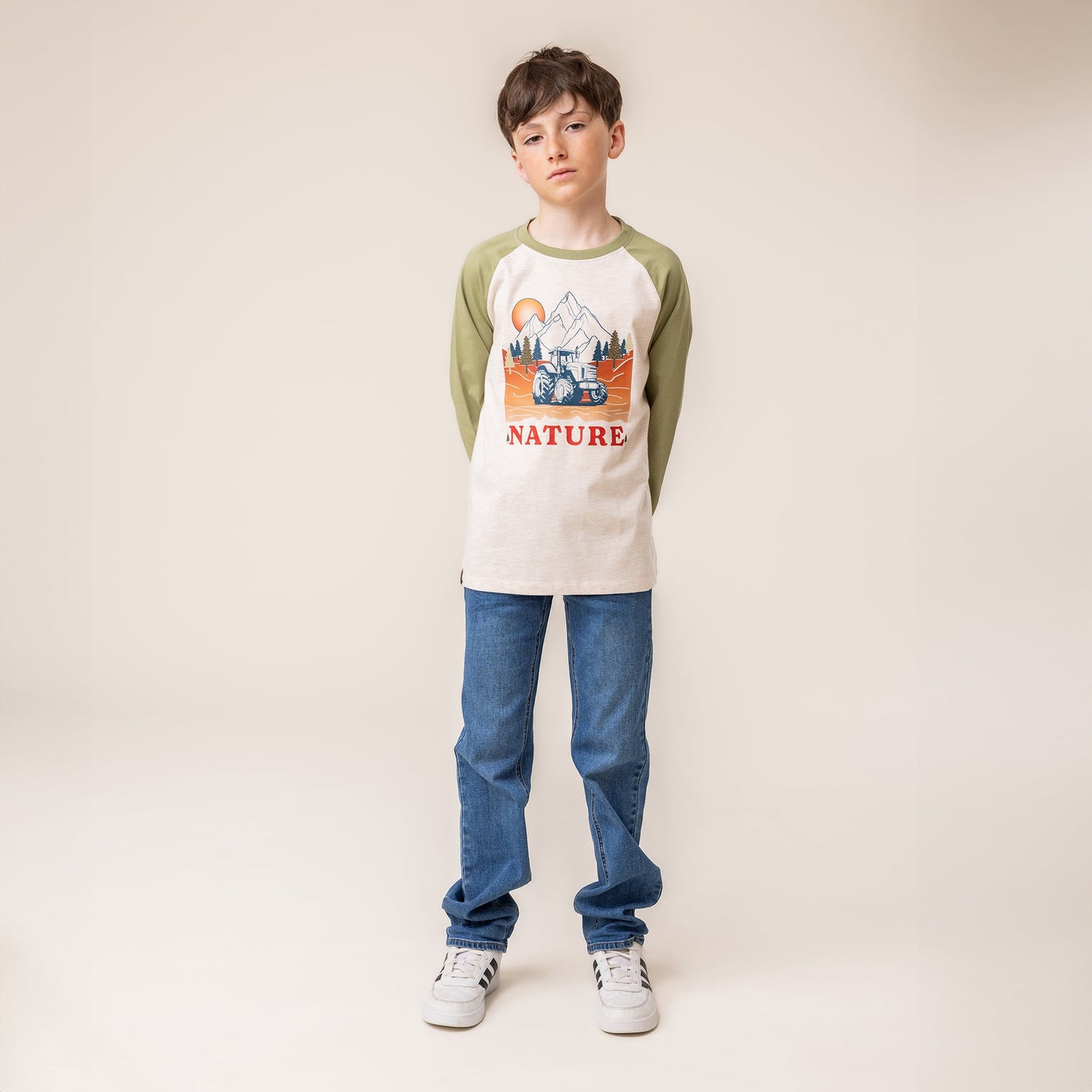 Boys' Green Long Sleeve T-Shirt