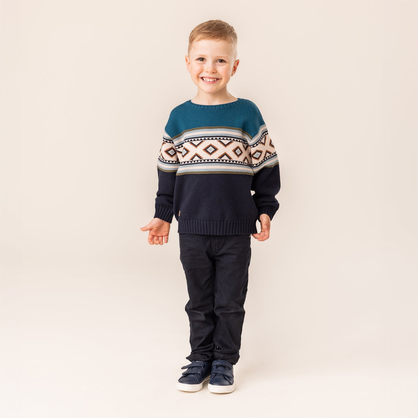 Chandail en tricot Garçons Marine