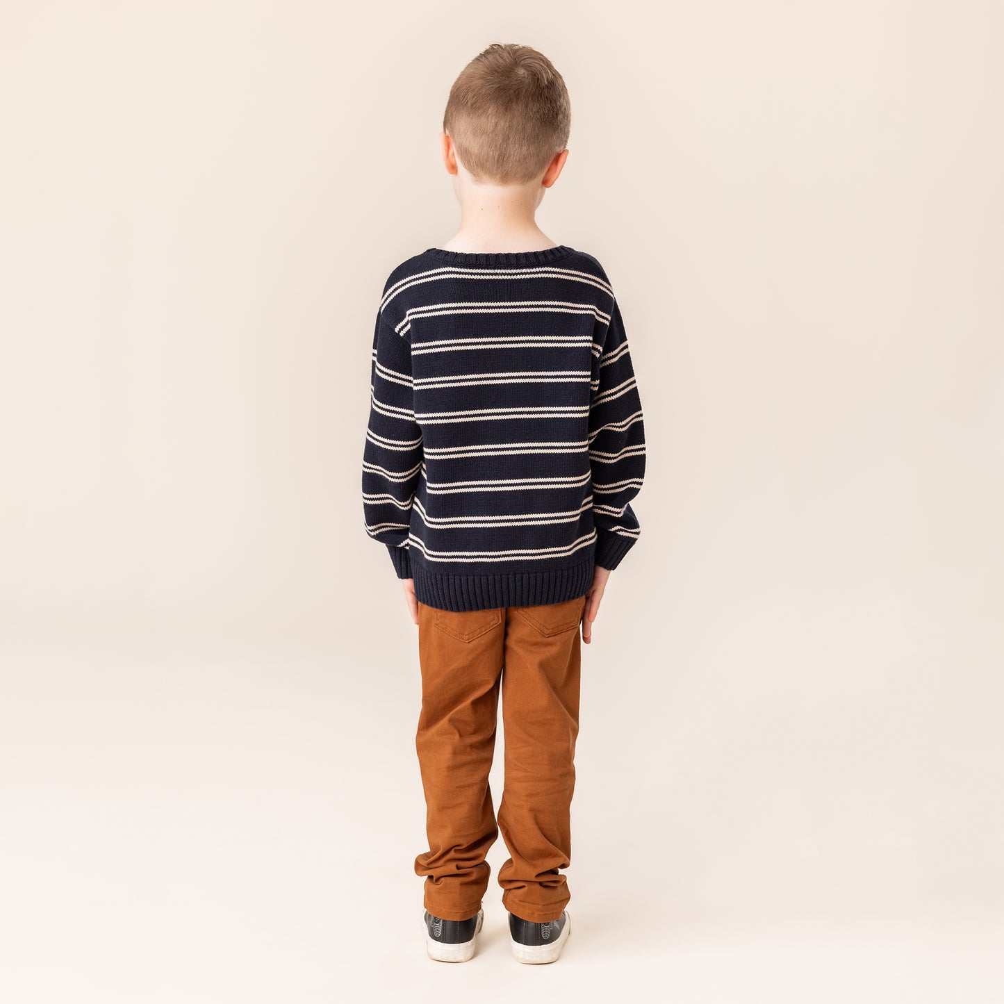 Boys' dk navy knit sweater