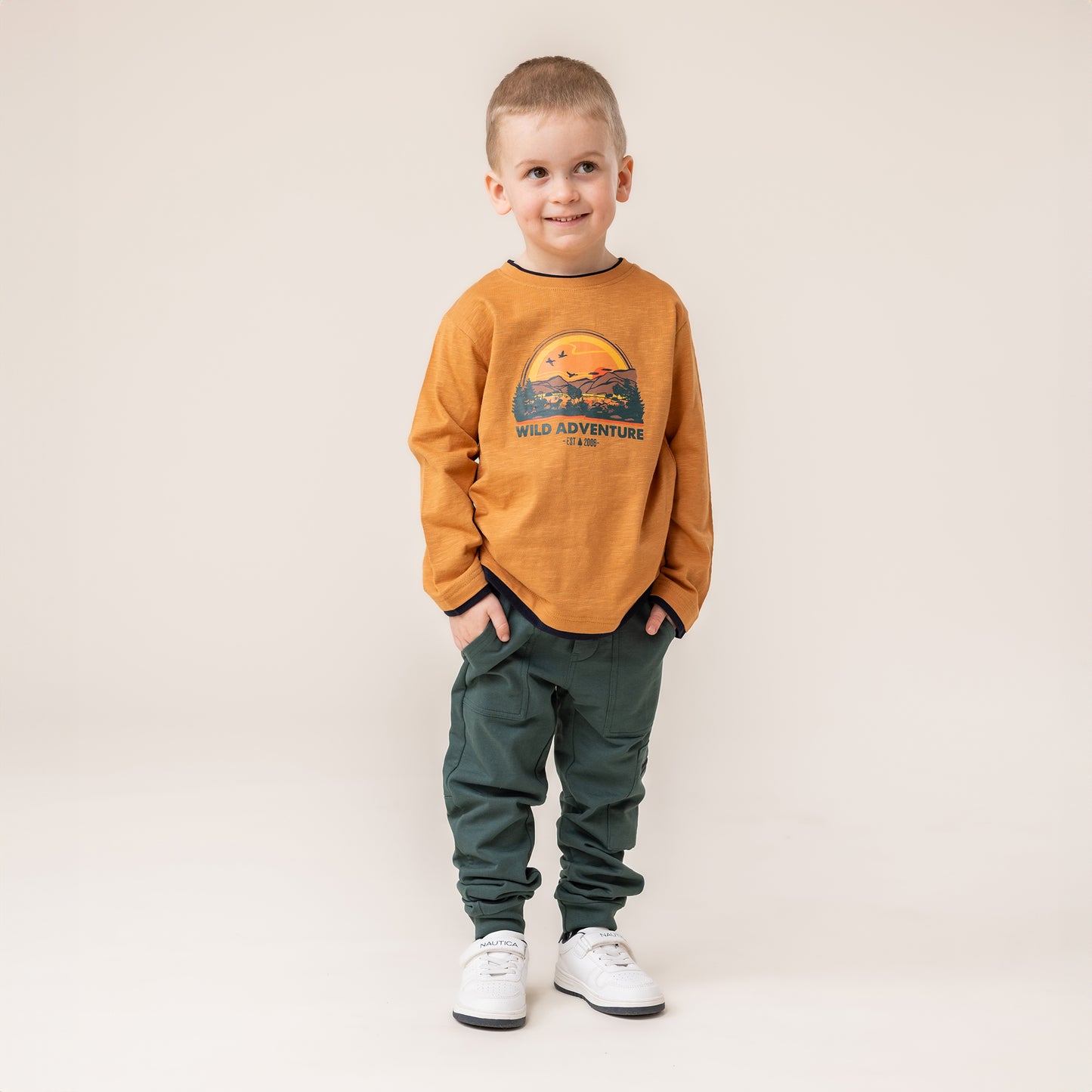 Boys' Brown Long Sleeve T-Shirt