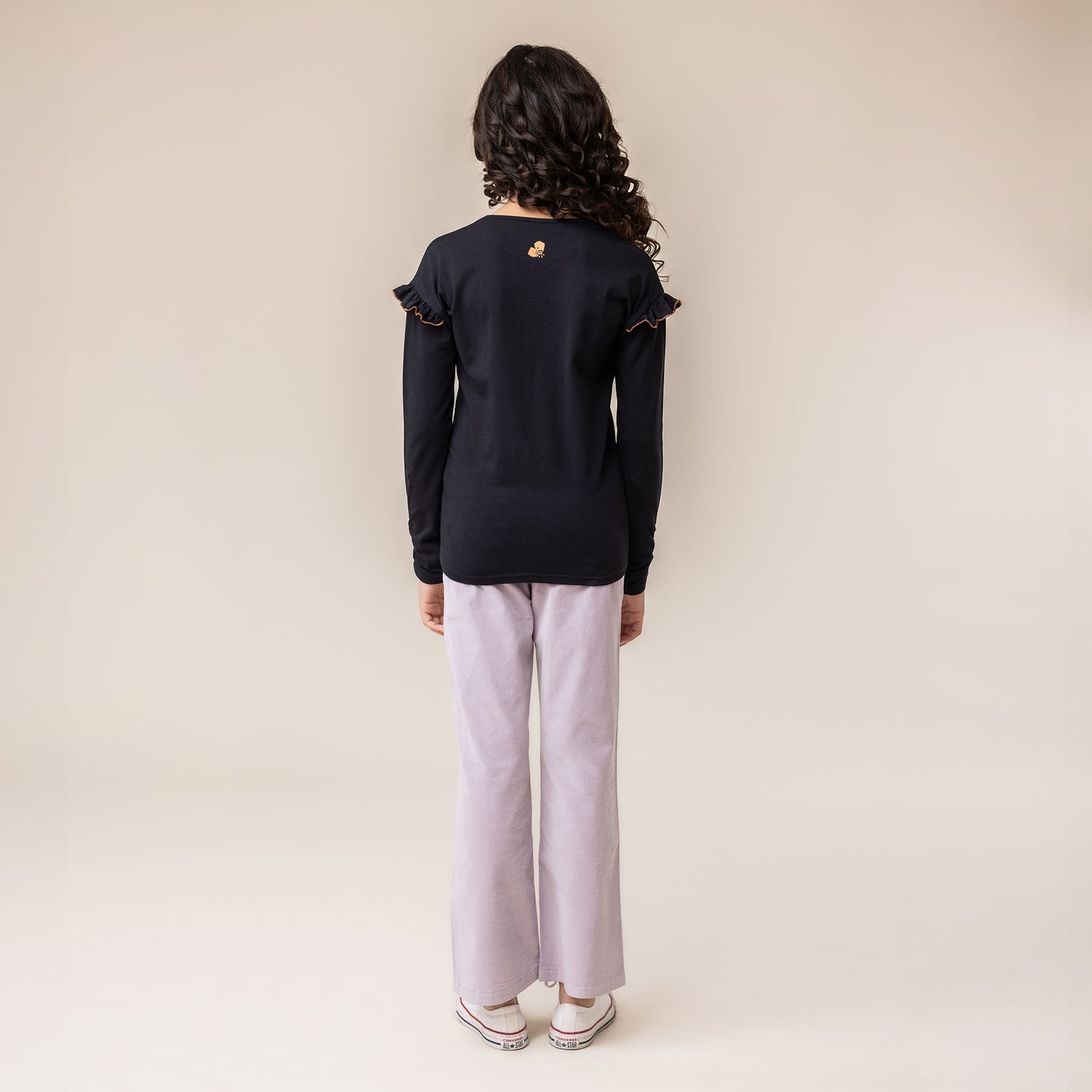 T-shirt à manches longues Filles Noir