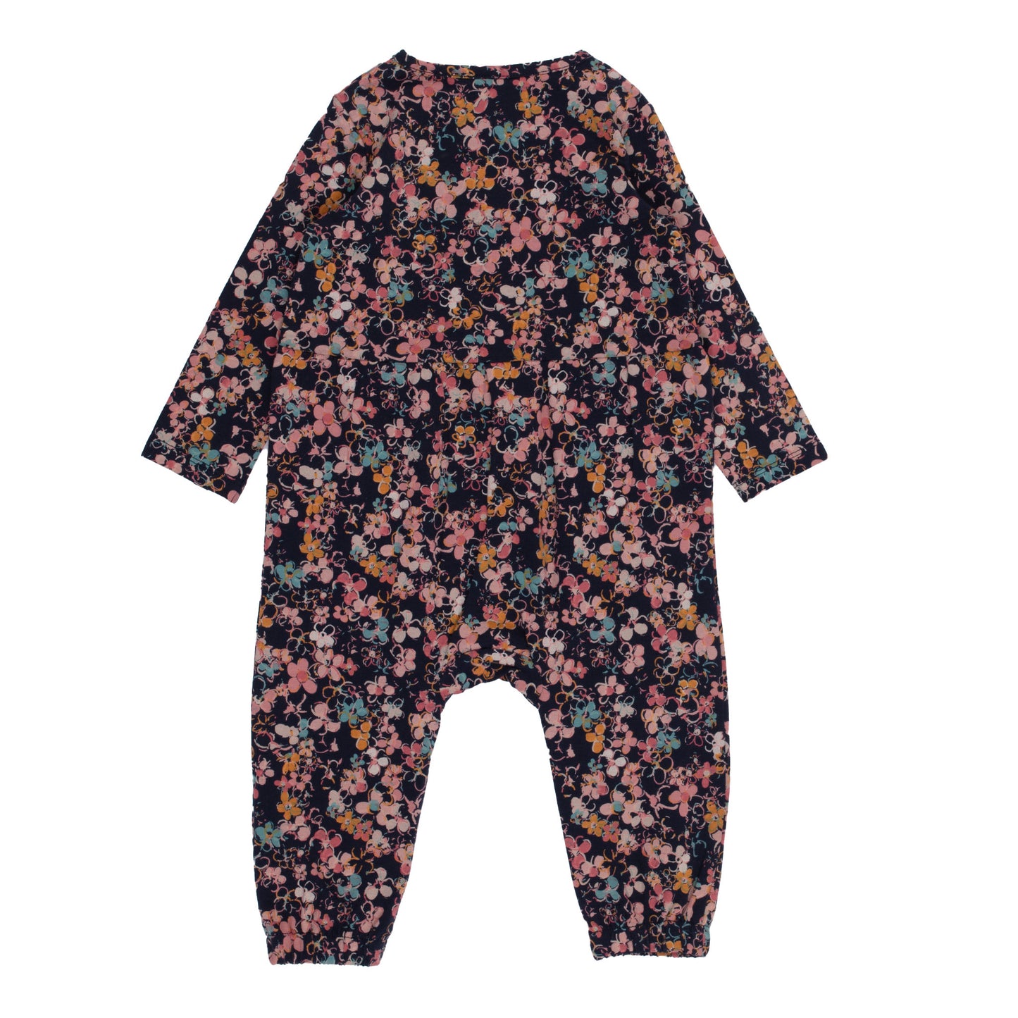 Navy Baby Girl Romper