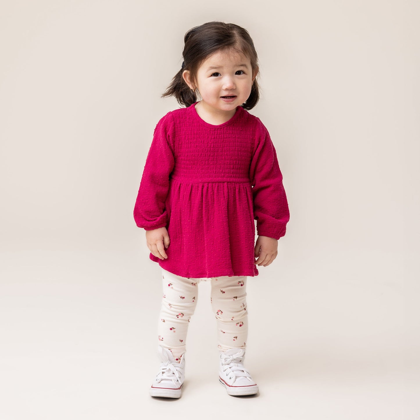 Baby Girl Magenta Two-Piece Tunic Set