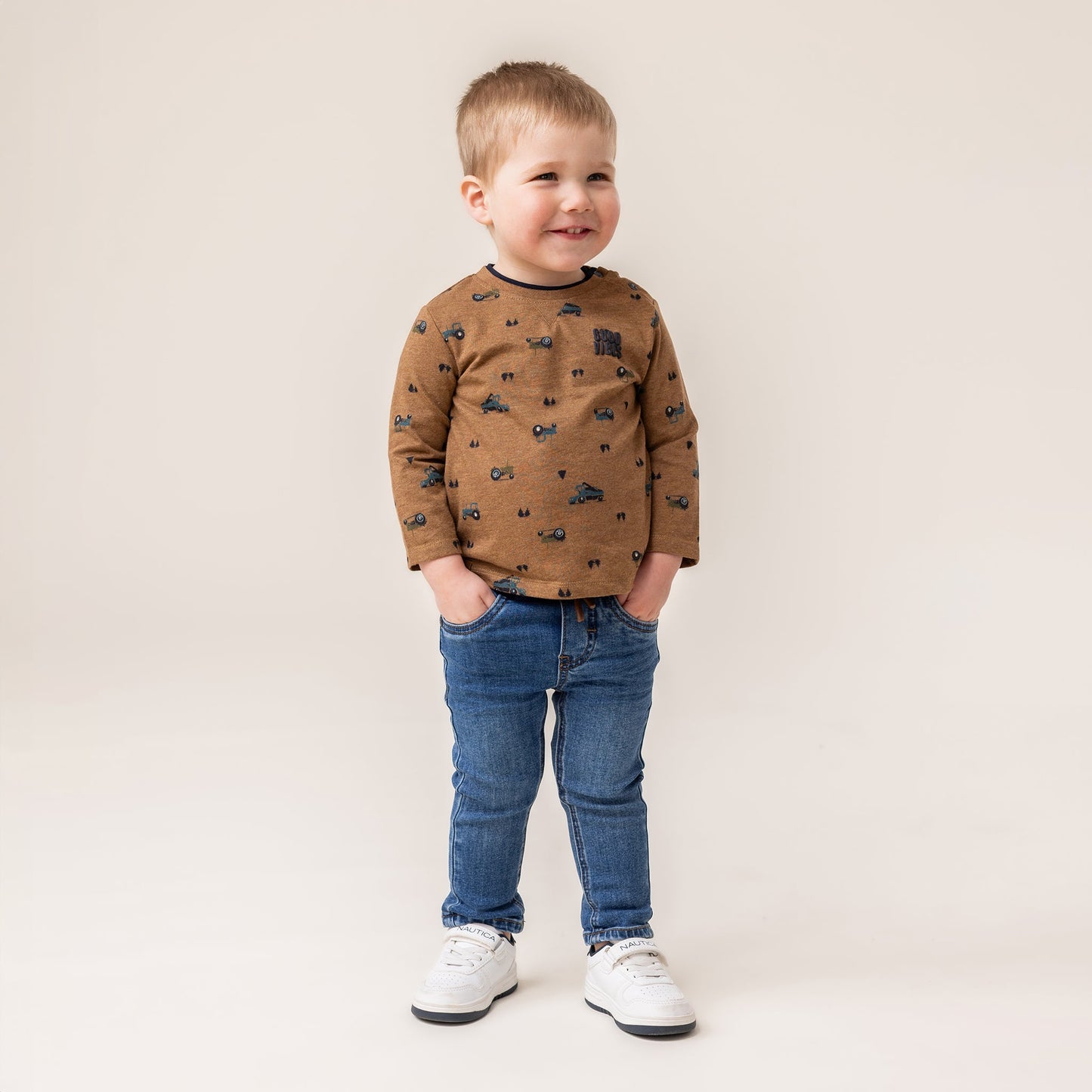 T-shirt manches longues Bébé Garcon Brun