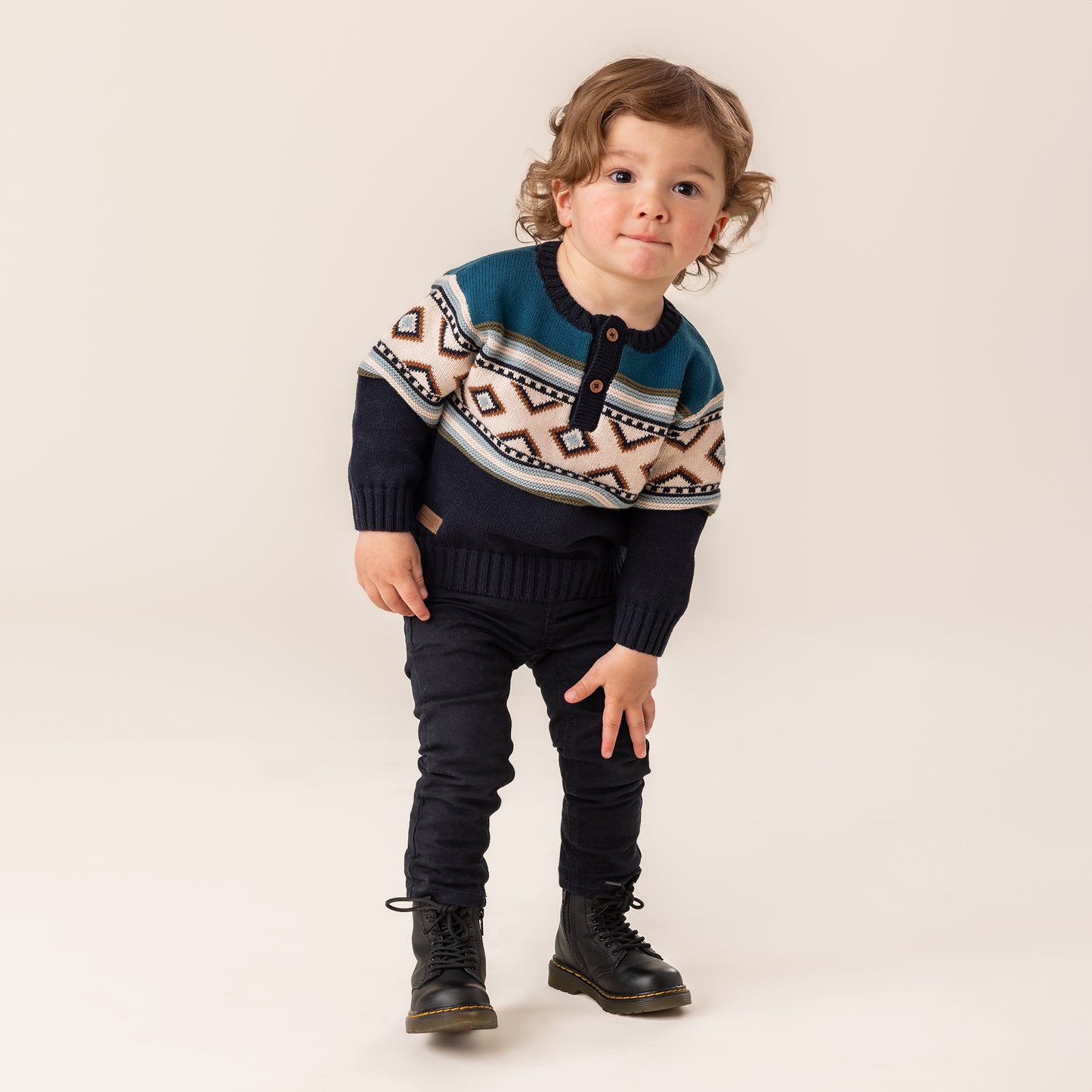 Chandail en tricot Bébé Garcon Sarcelle