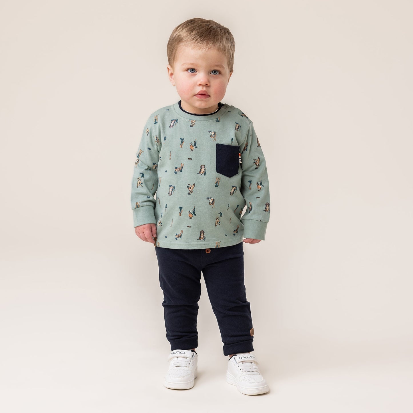 Baby Boy Navy Blue Adjustable Pants