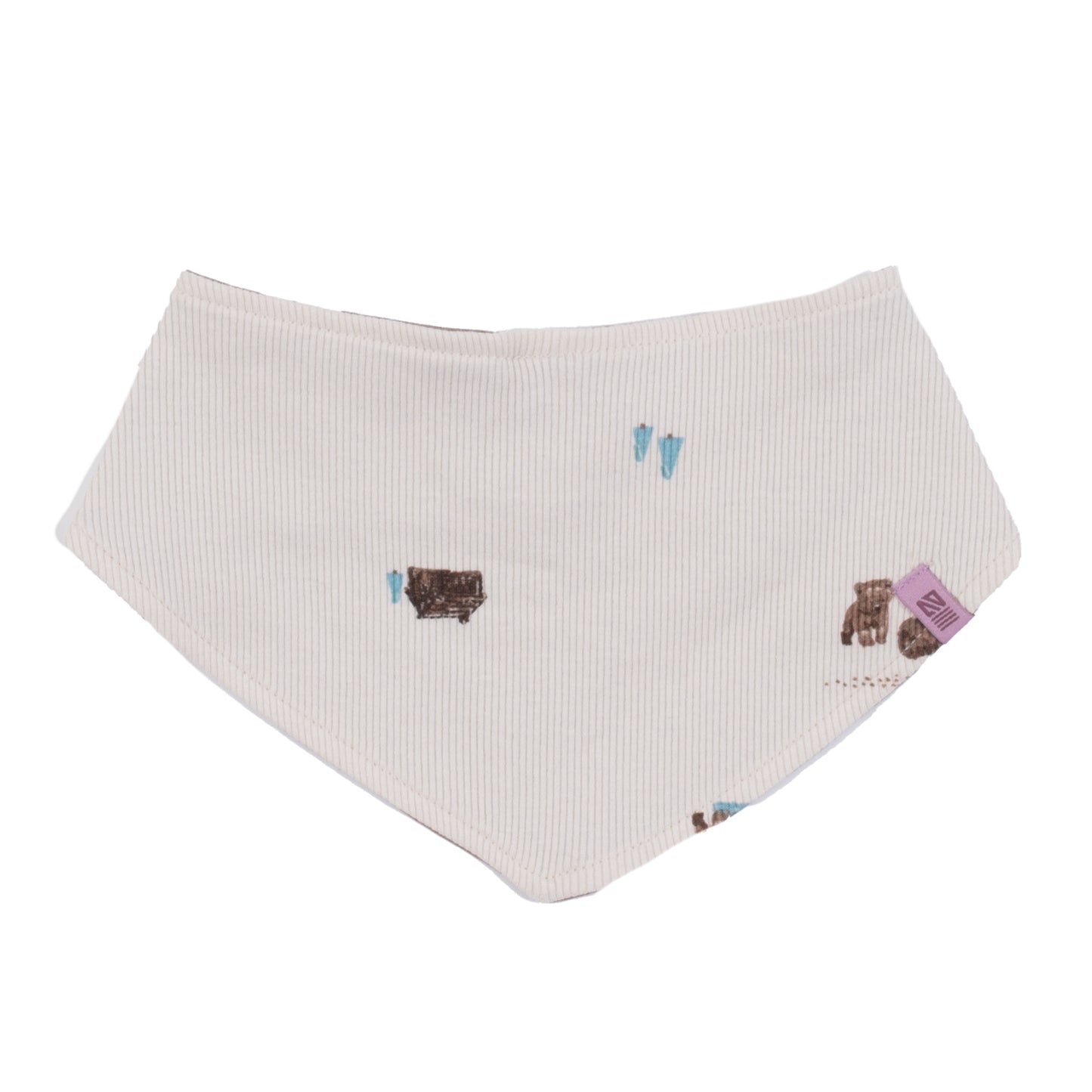 Cache-couche avec bandana réversible Bébé Garcon Ivoire