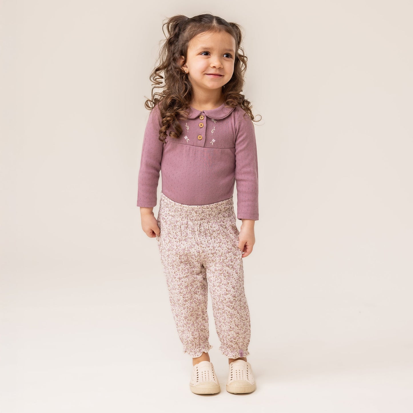 Baby Girl Purple Two-Piece Diaper Set