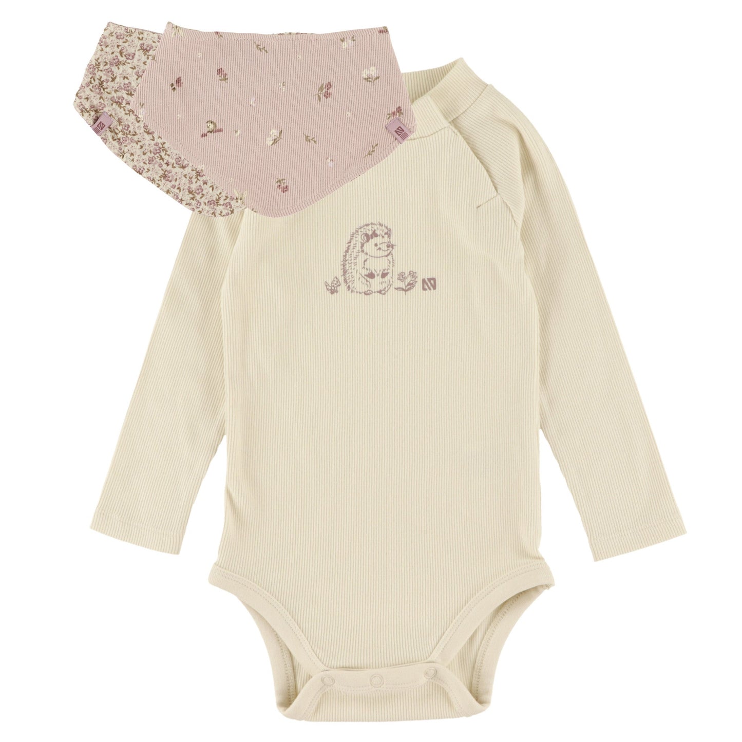 Cache-couche avec bavoir réversible Bébé Fille Ivoire