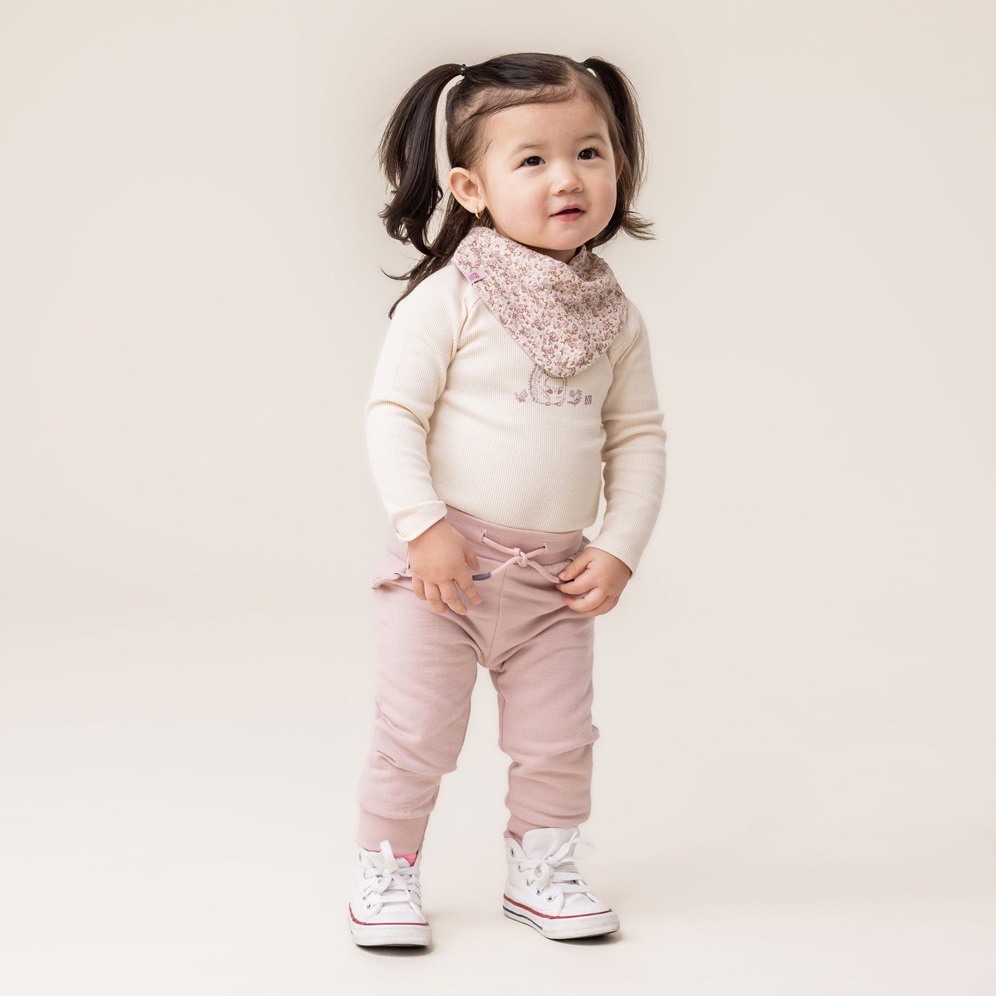 Cache-couche avec bavoir réversible Bébé Fille Ivoire