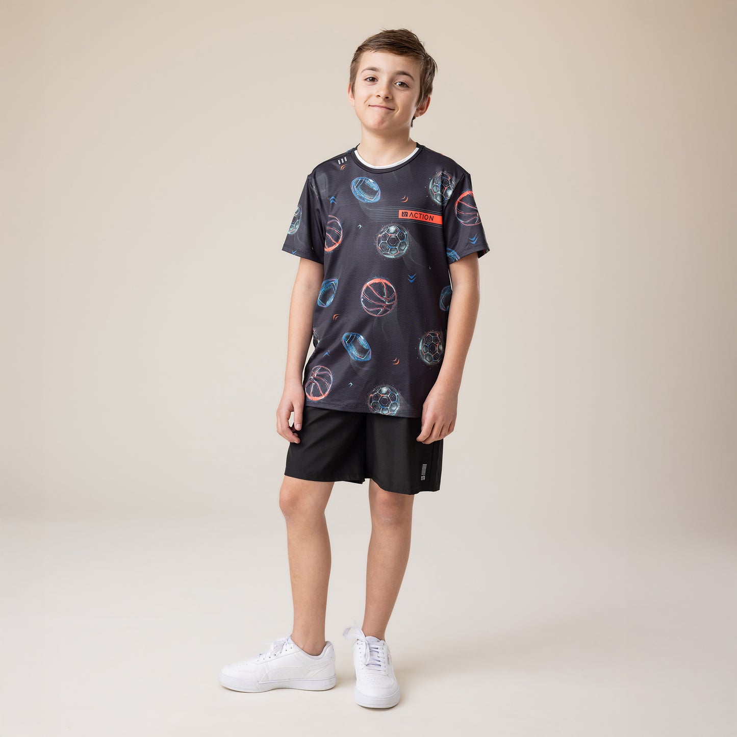T-shirt athlétique Garçons Noir