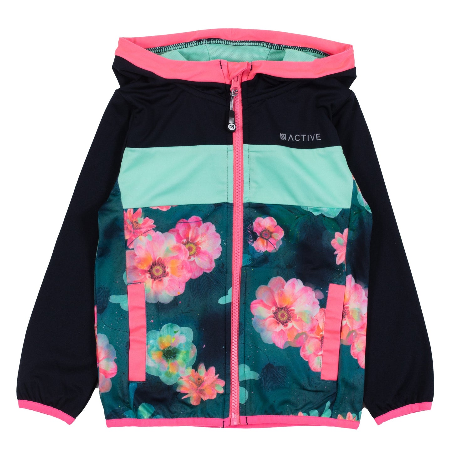 Veste à capuchon athlétique Filles Marine