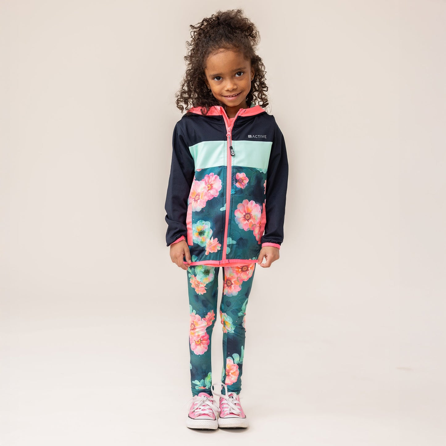 Veste à capuchon athlétique Filles Marine