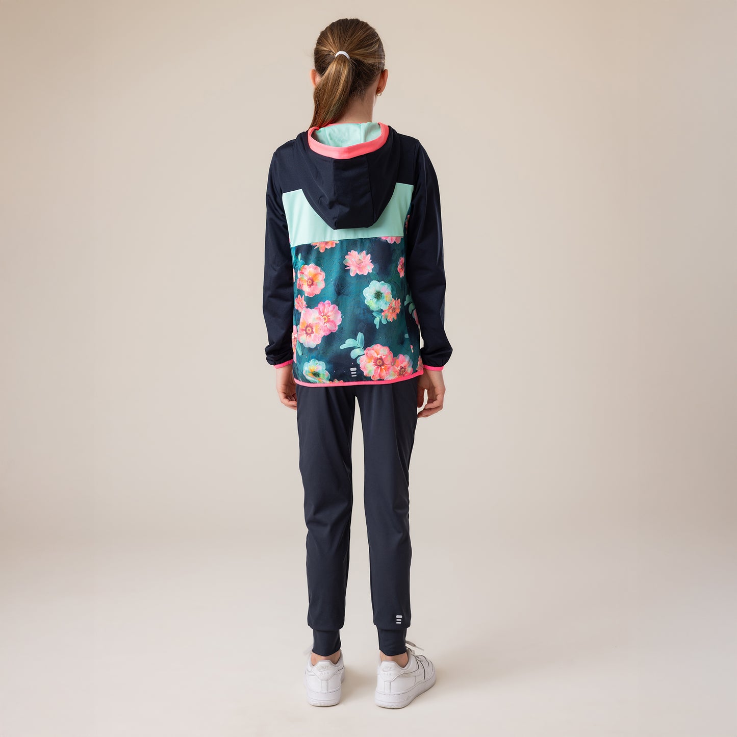 Veste à capuchon athlétique Filles Marine