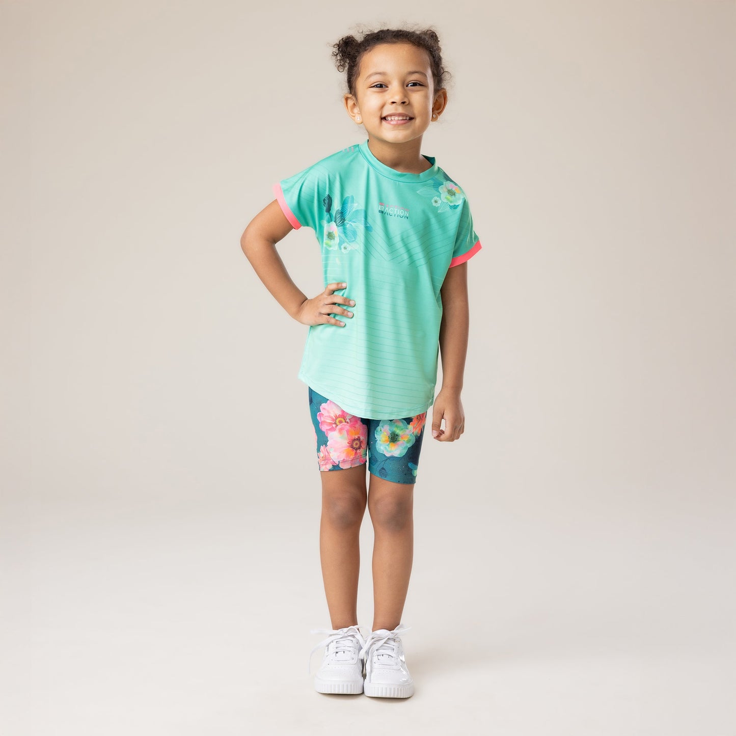 Short cycliste athlétique Filles Sarcelle