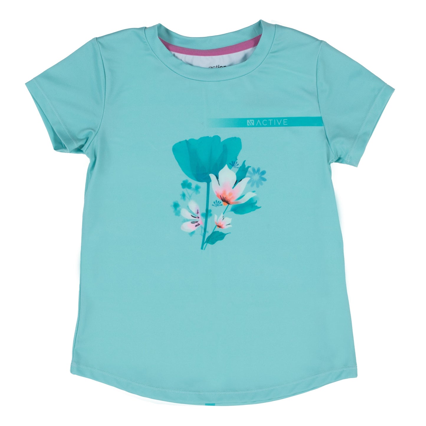 T-shirt athlétique Filles Turquoise
