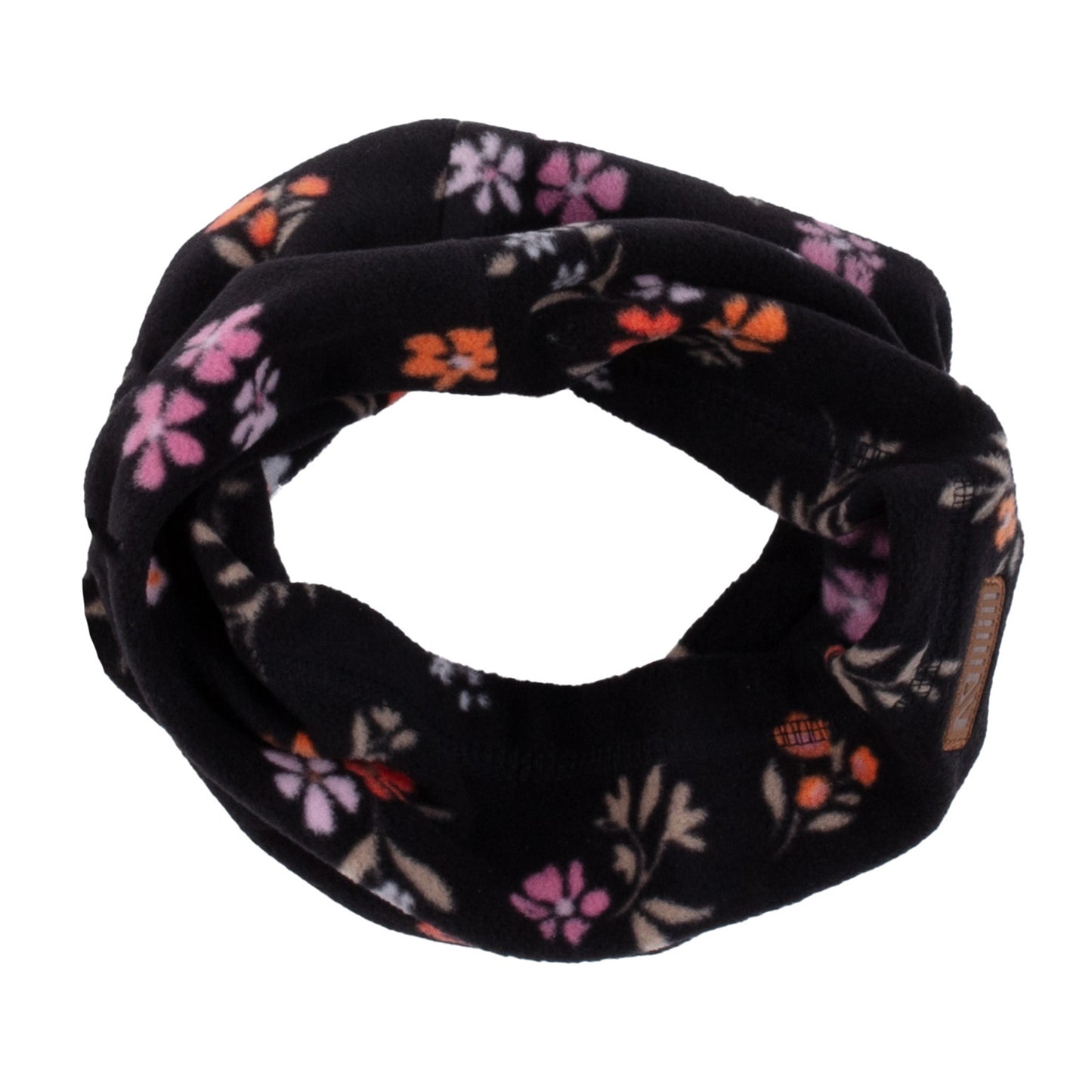Girls' Black Microfleece Neck Warmer