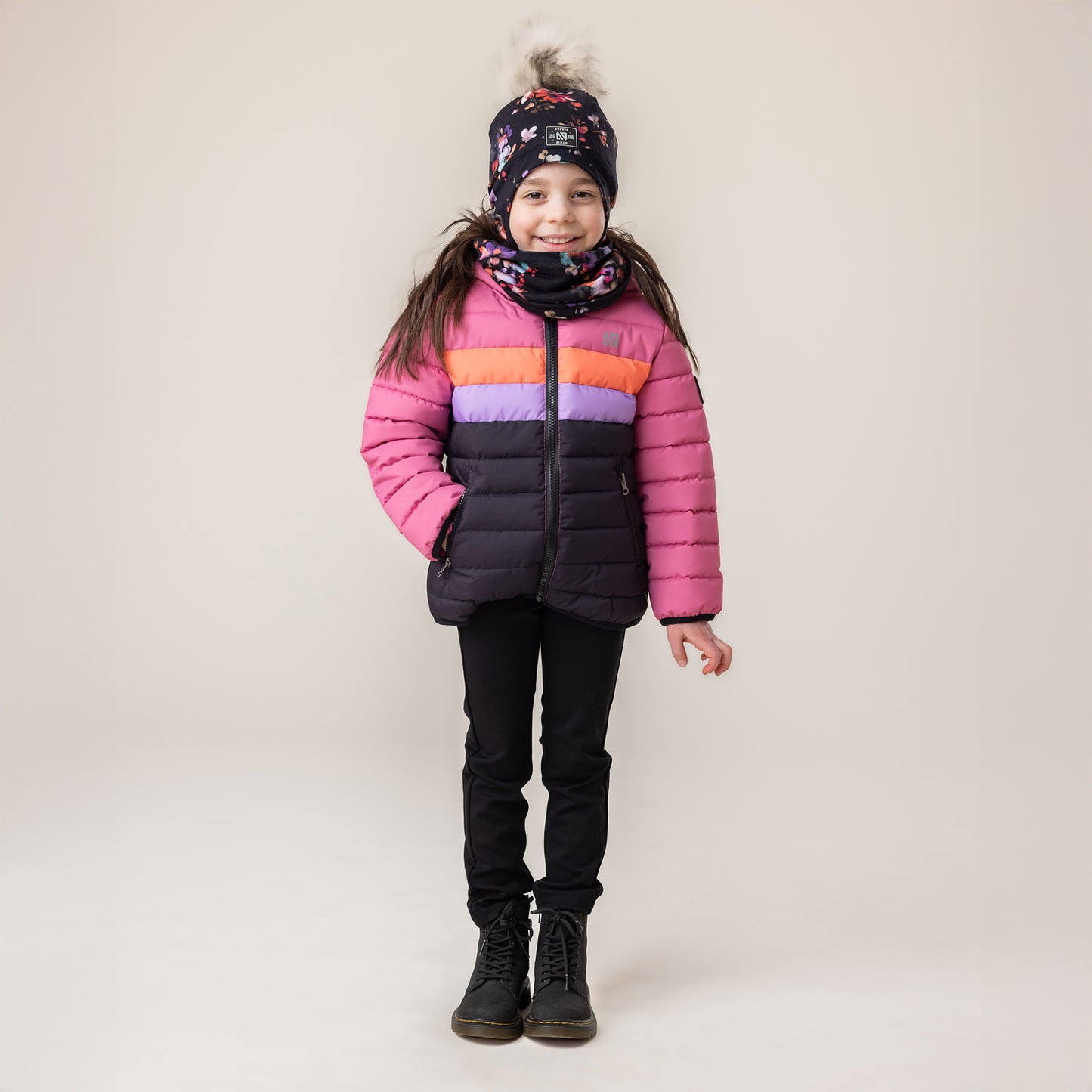 Girls' Pink Quilted Coat